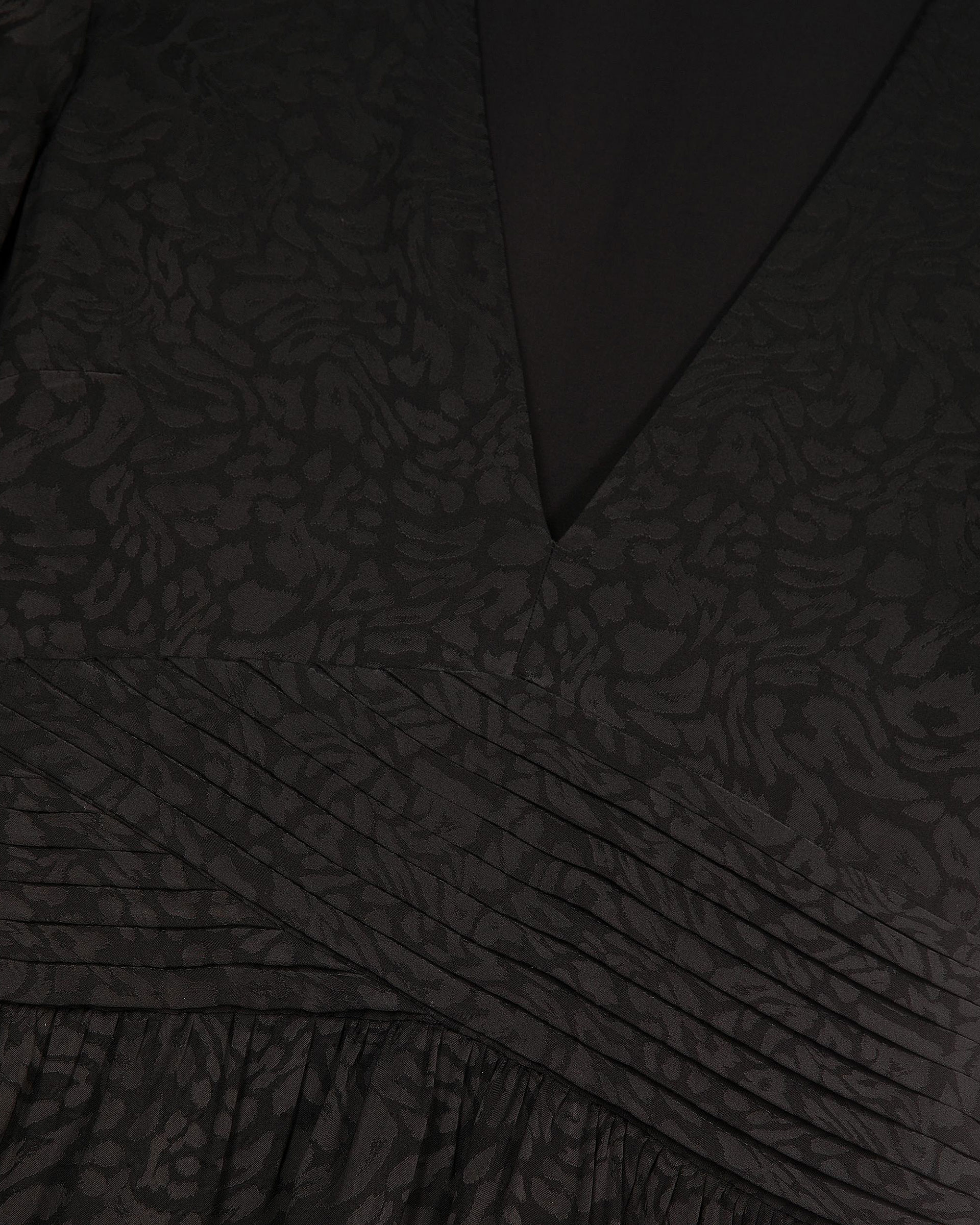 Black jacquard maxi dress