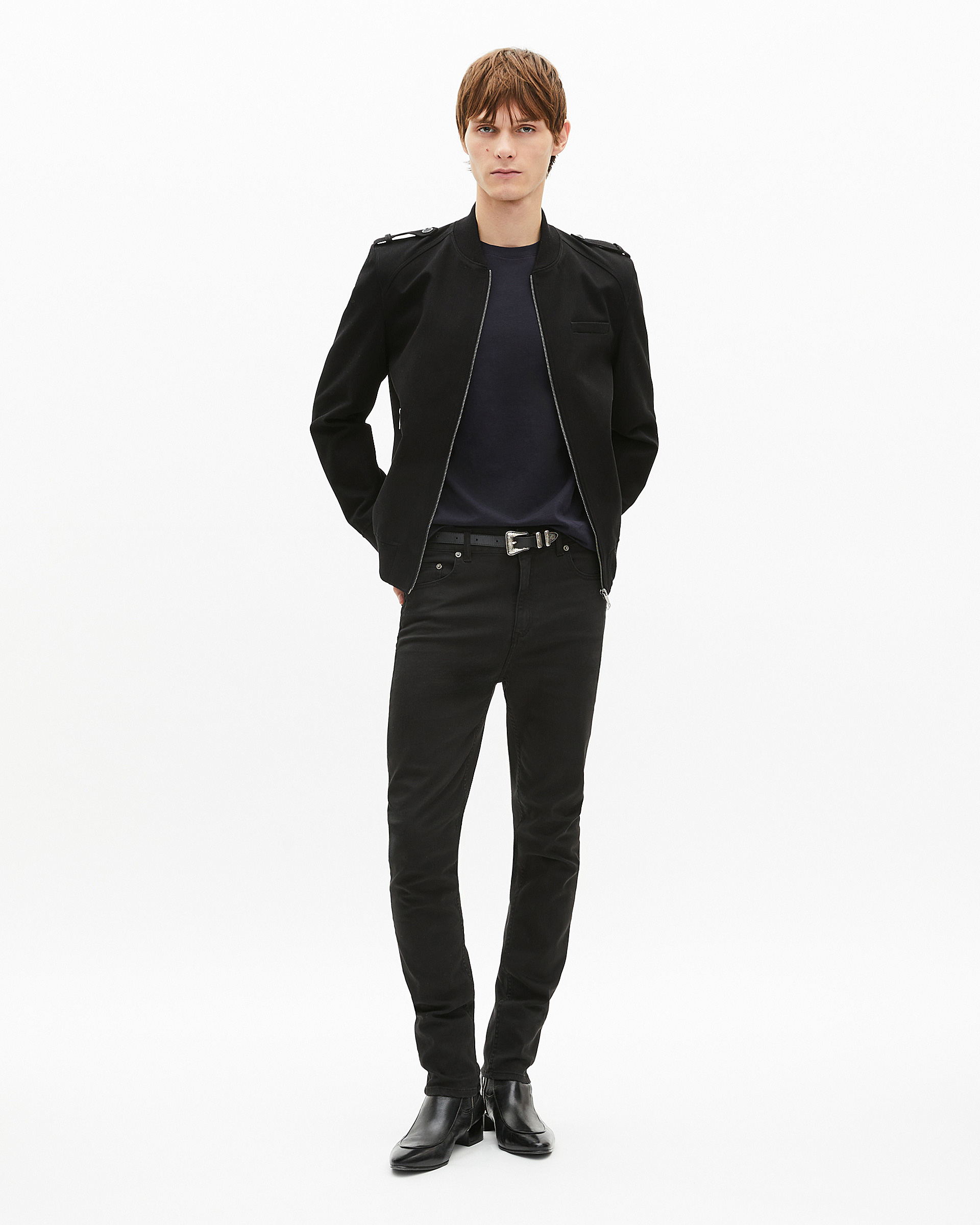 Black cotton teddy jacket