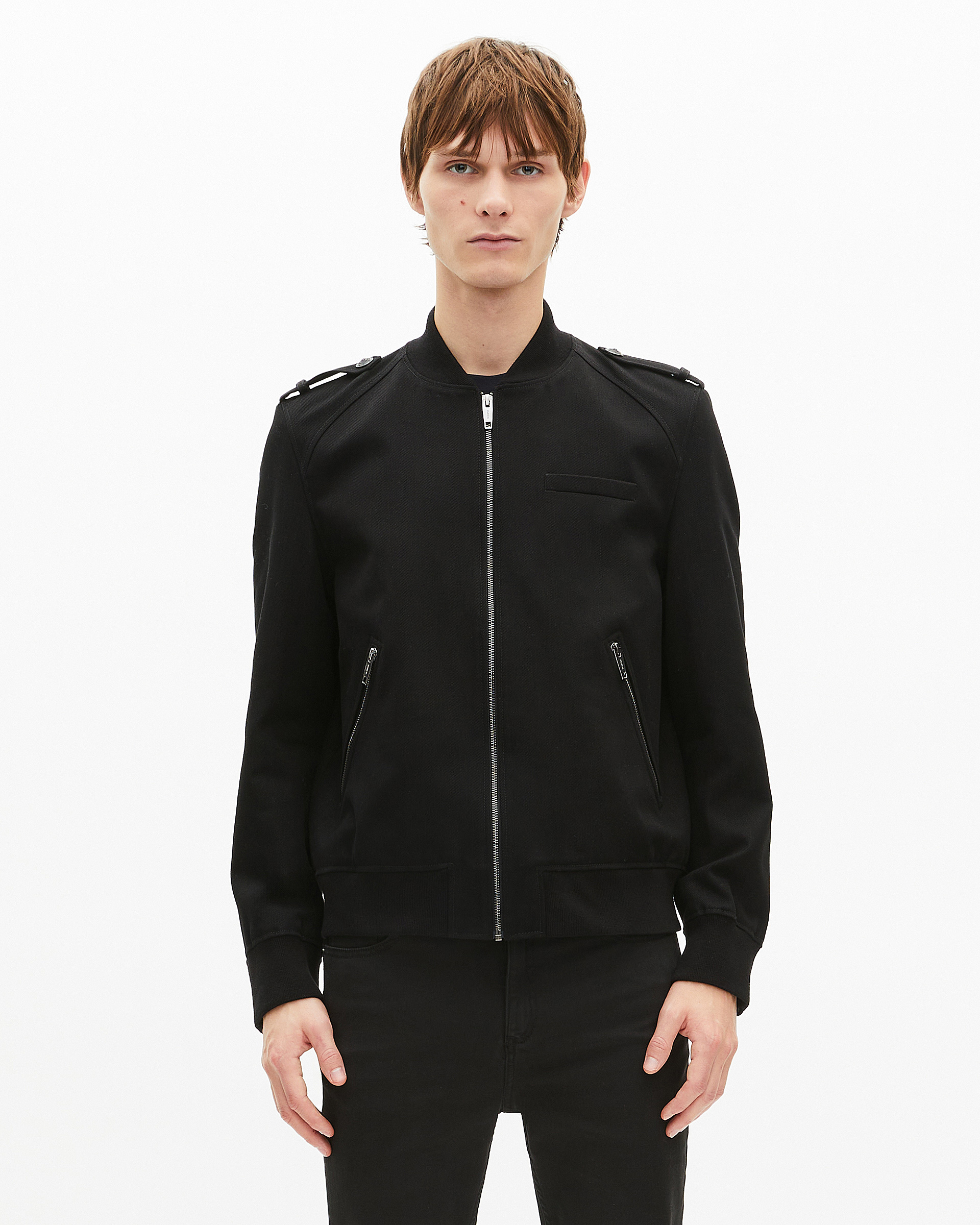 Black cotton teddy jacket