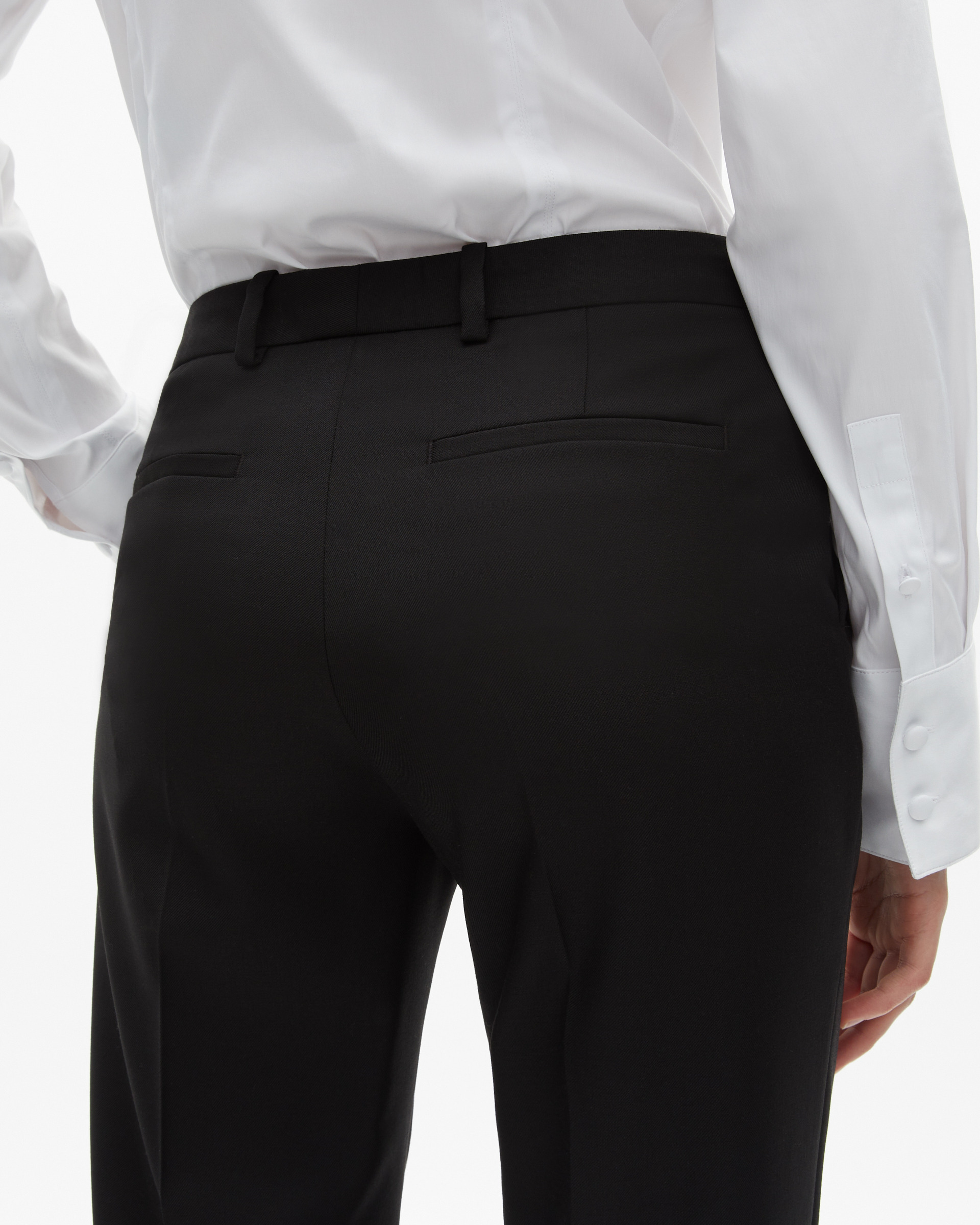 Tailored black wool pants