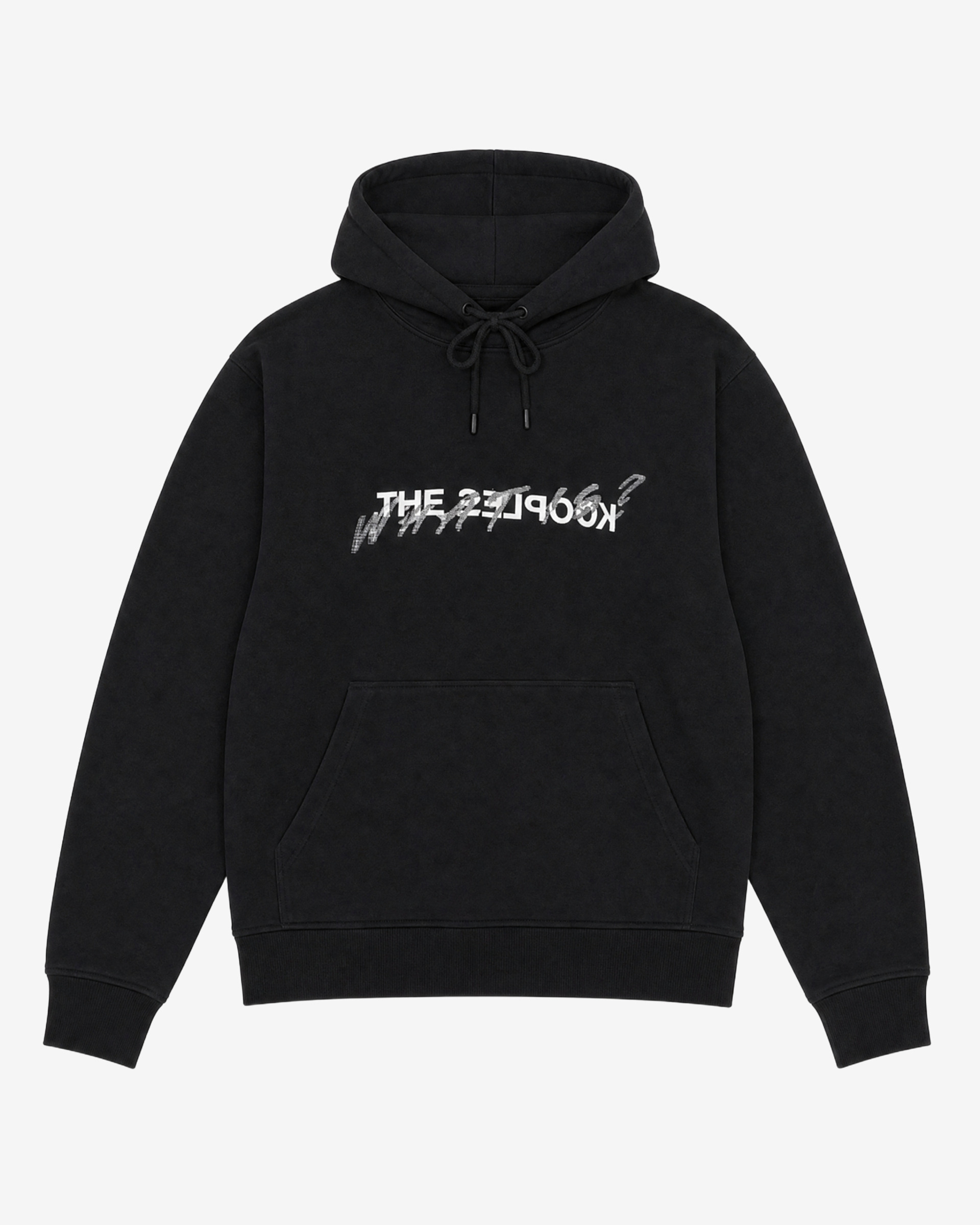 'What Is' Hoodie with Black Rhinestones