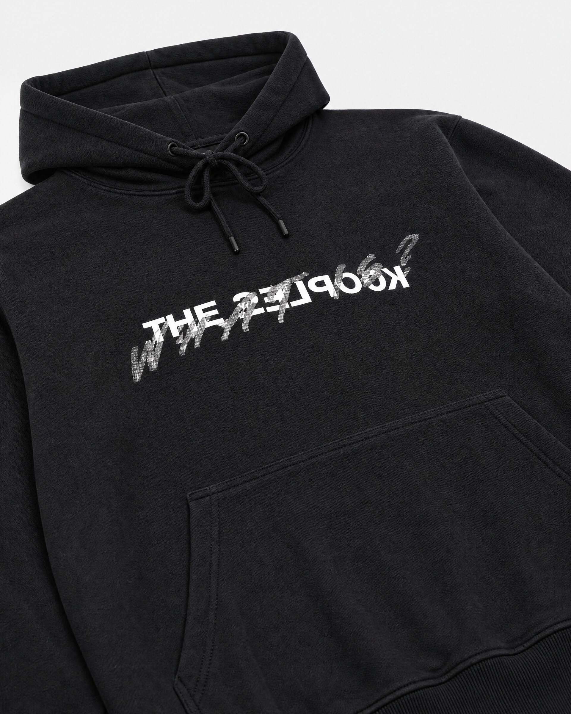 'What Is' Hoodie with Black Rhinestones