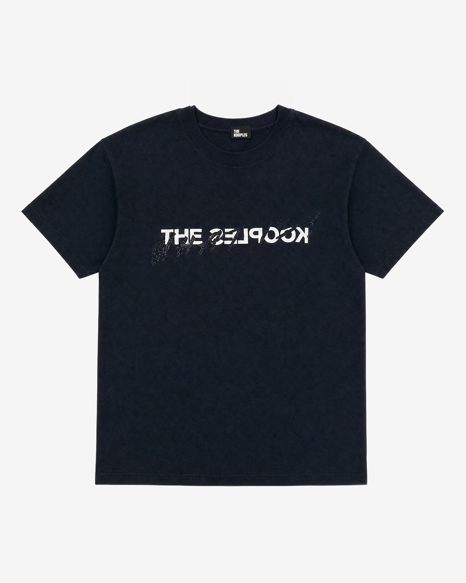 'What Is' T-shirt with black rhinestones