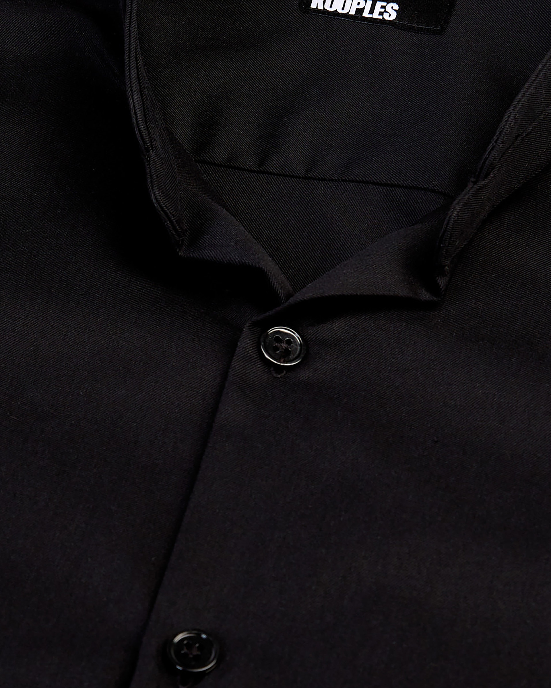 Slim-fit black smart twill shirt