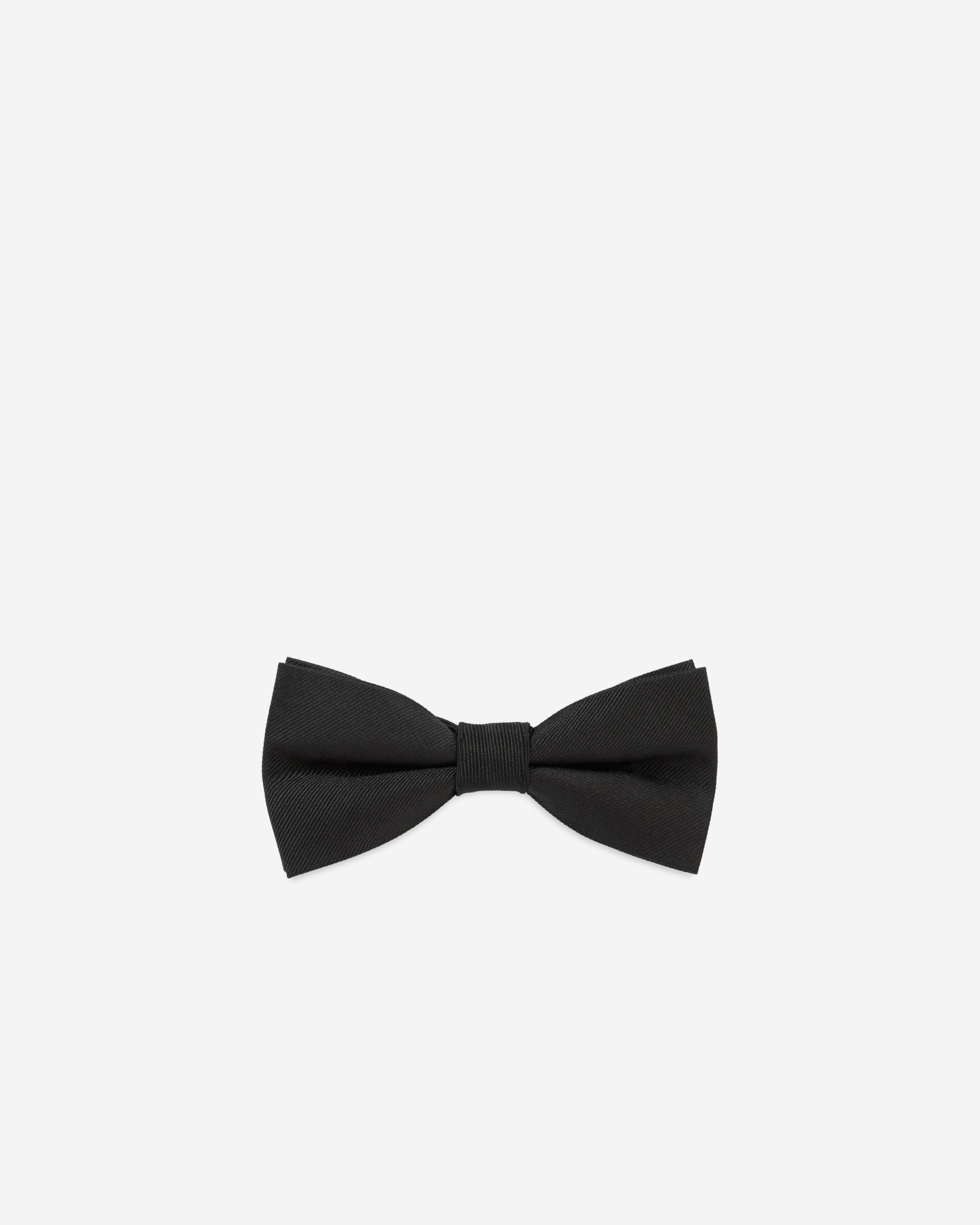 Black silk bow tie