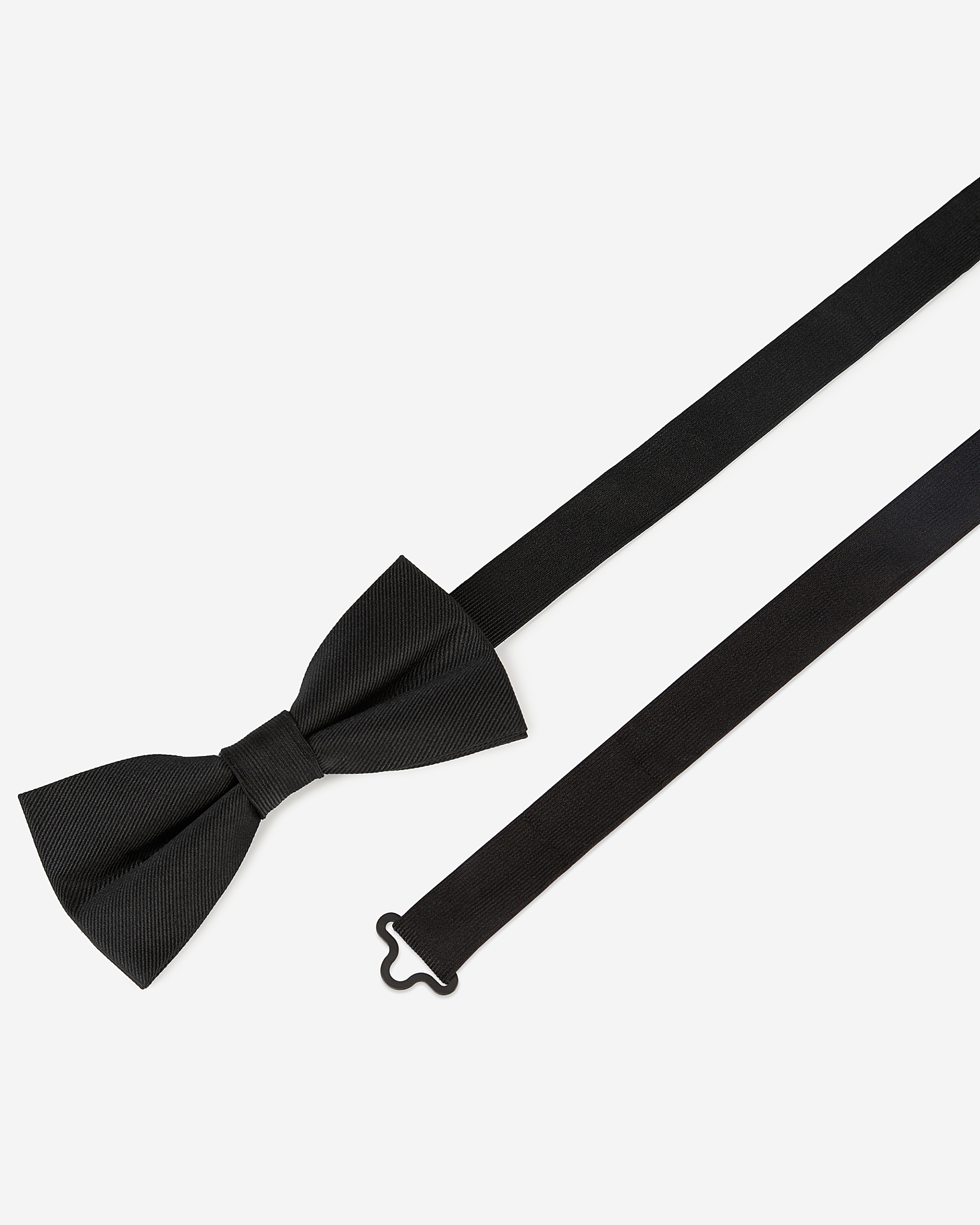 Black silk bow tie