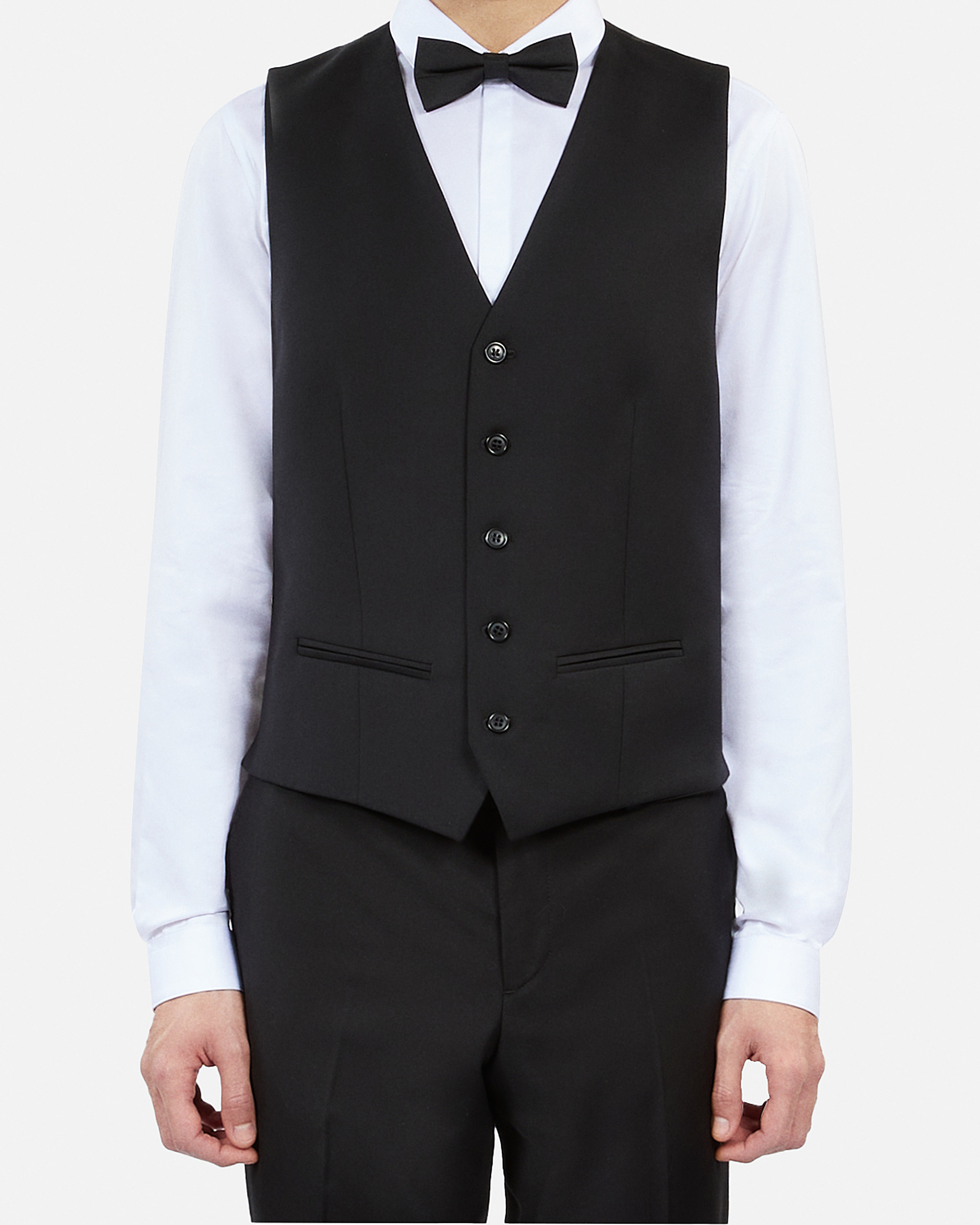 Black silk bow tie