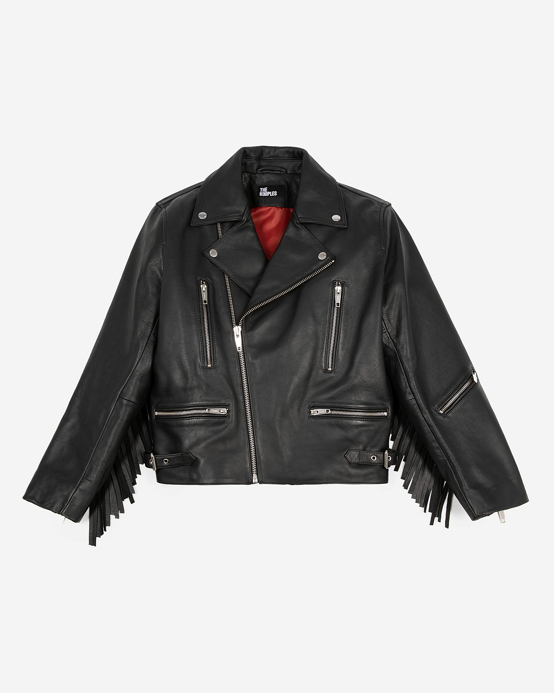 Black fringed leather jacket