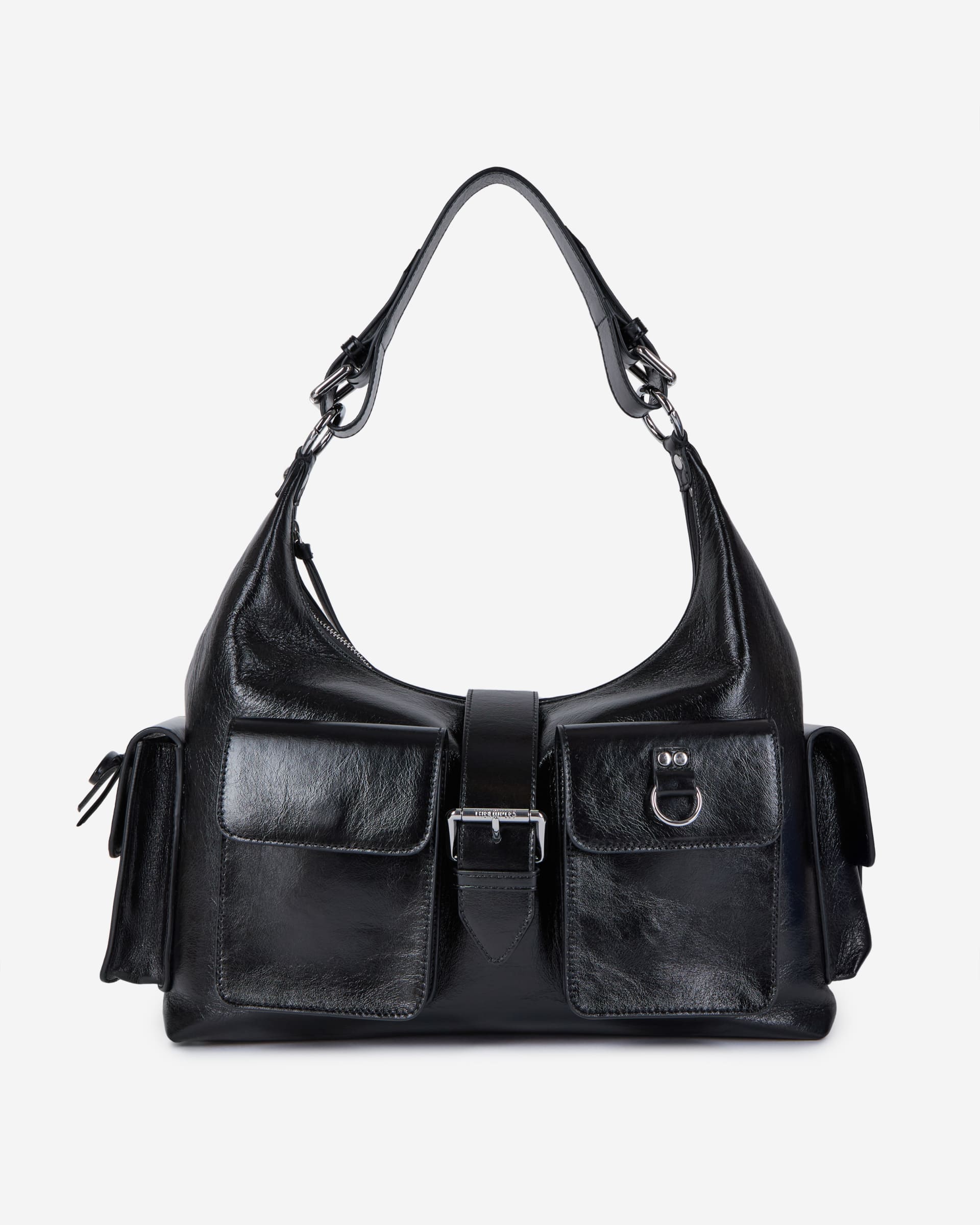 Black leather Amelia XL bag
