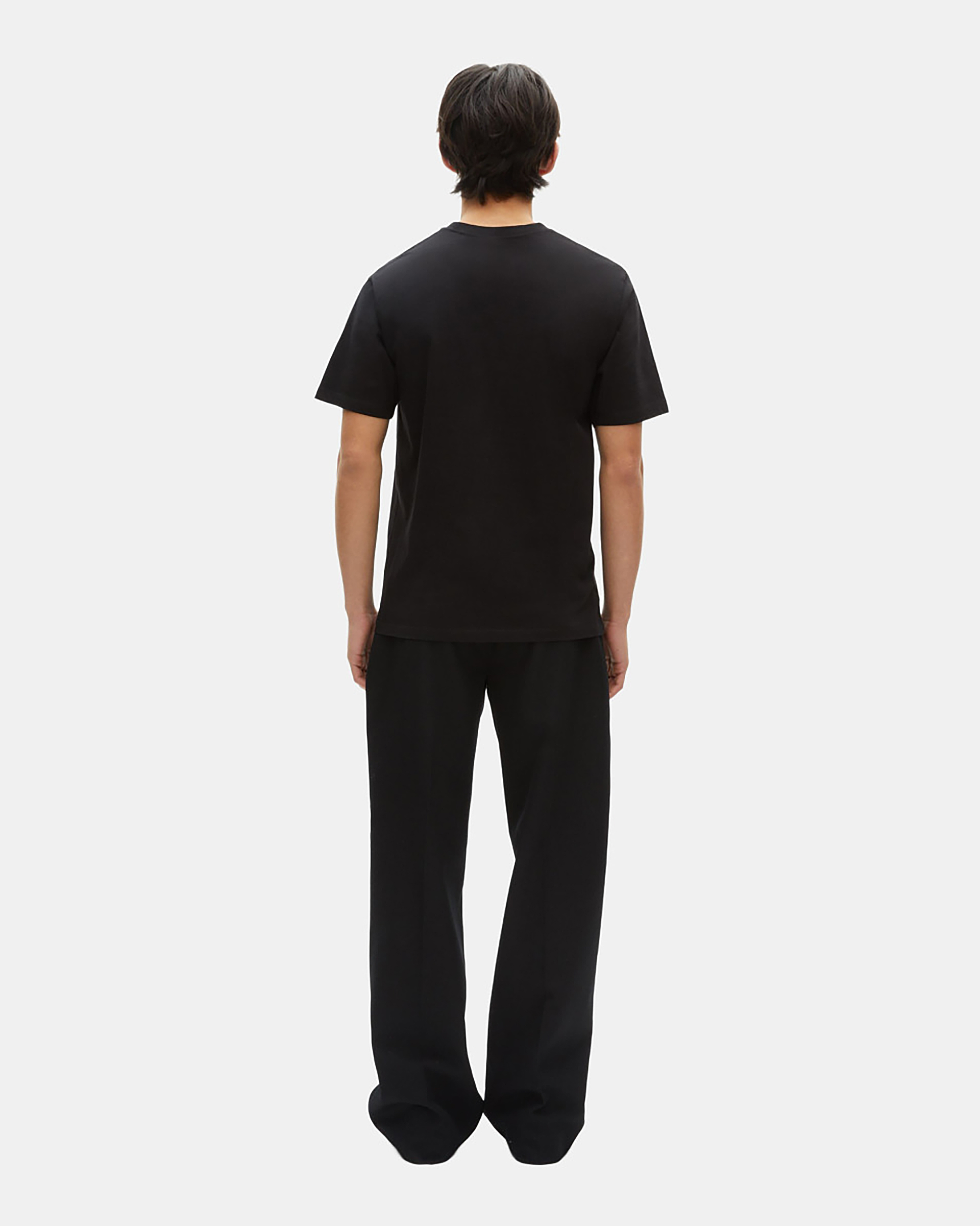 T-shirt with black heart flocking