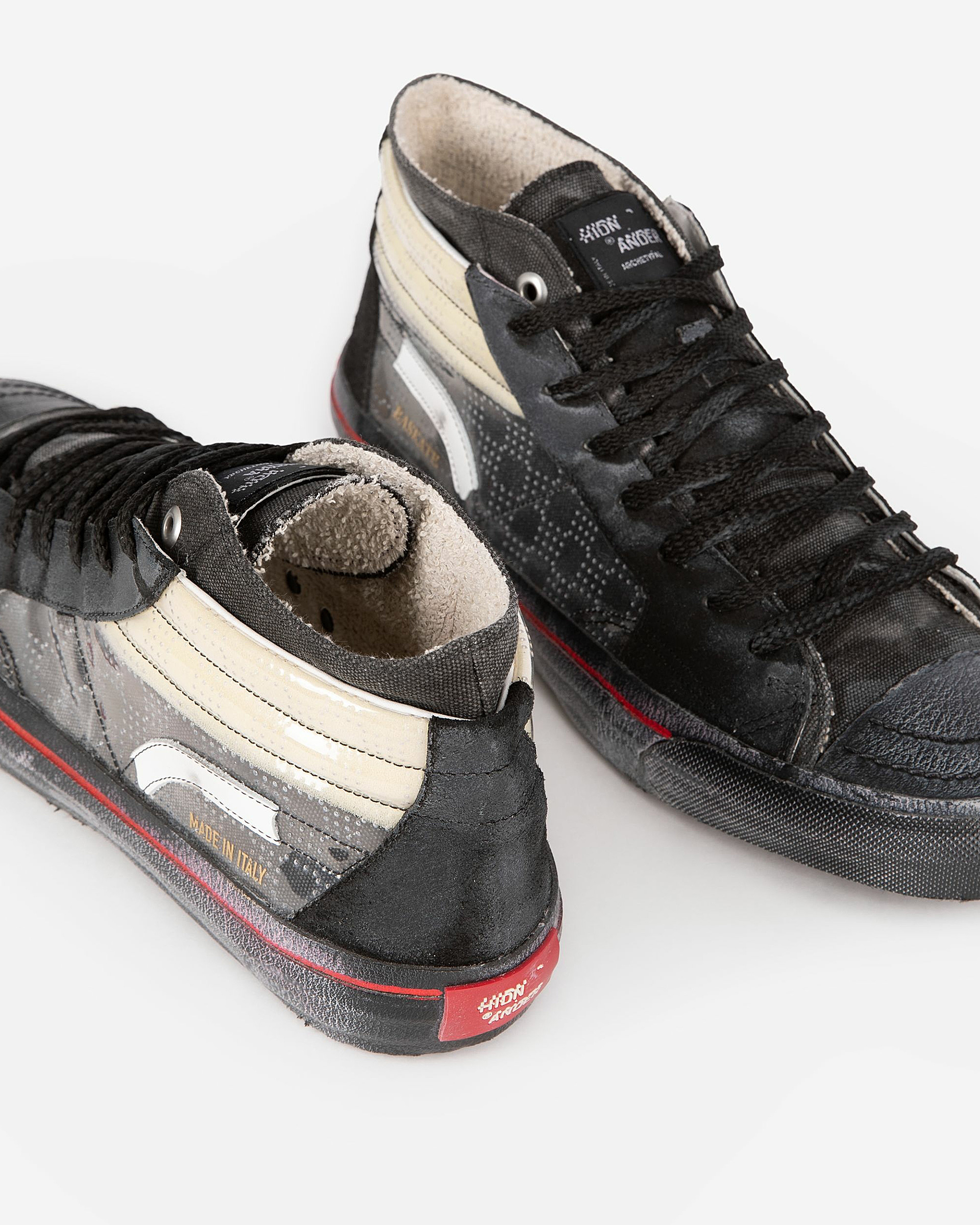The Kooples X Hidn-Ander black high-top sneakers
