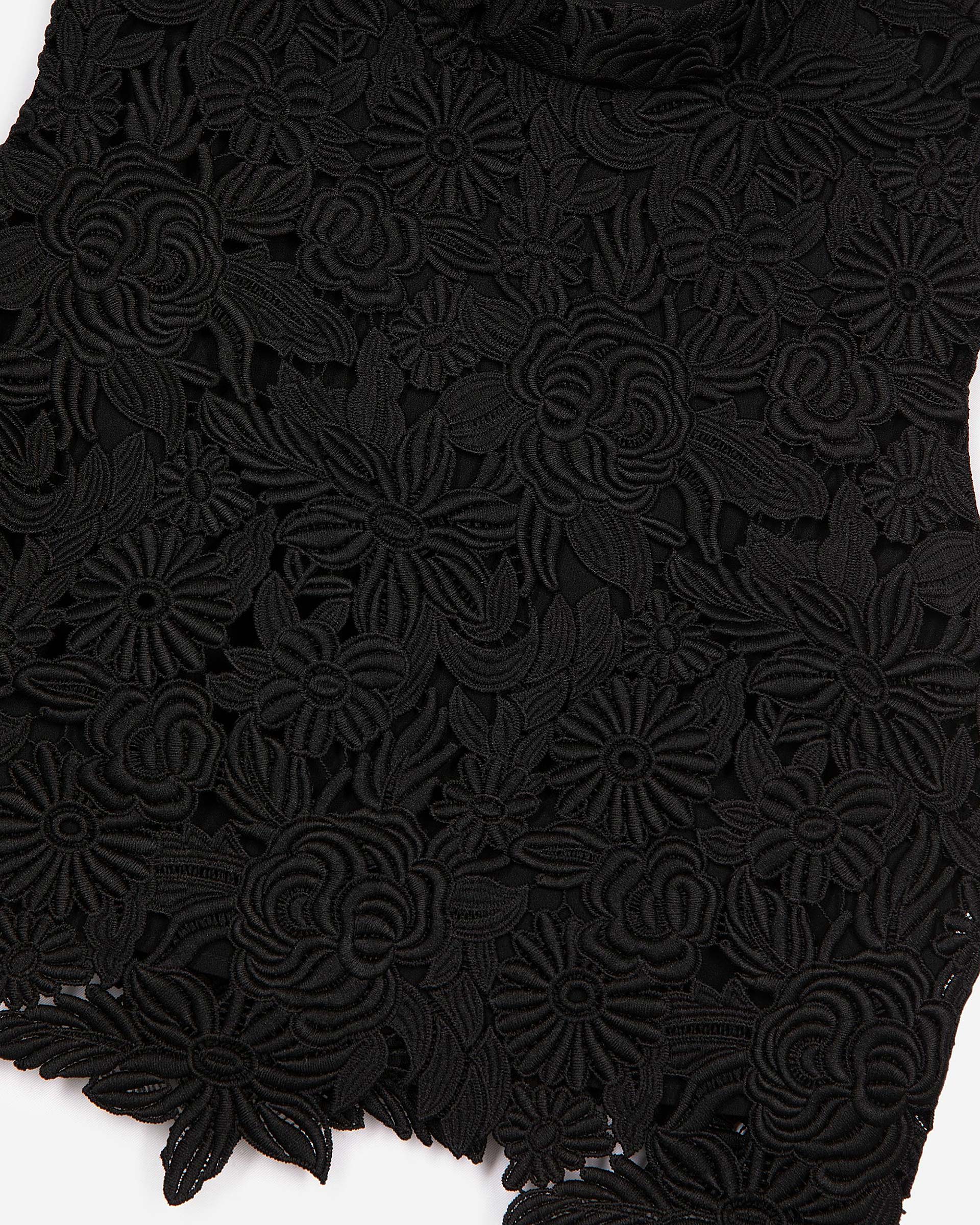 Black lace crop top