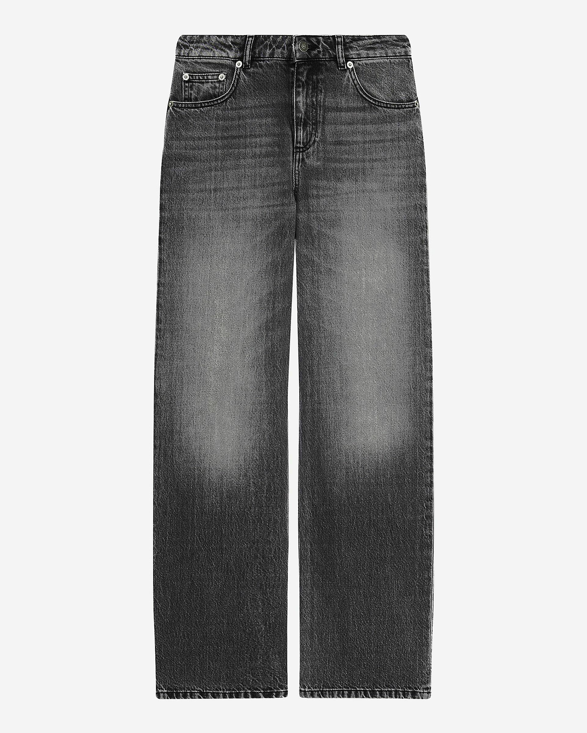Black wide-leg jeans