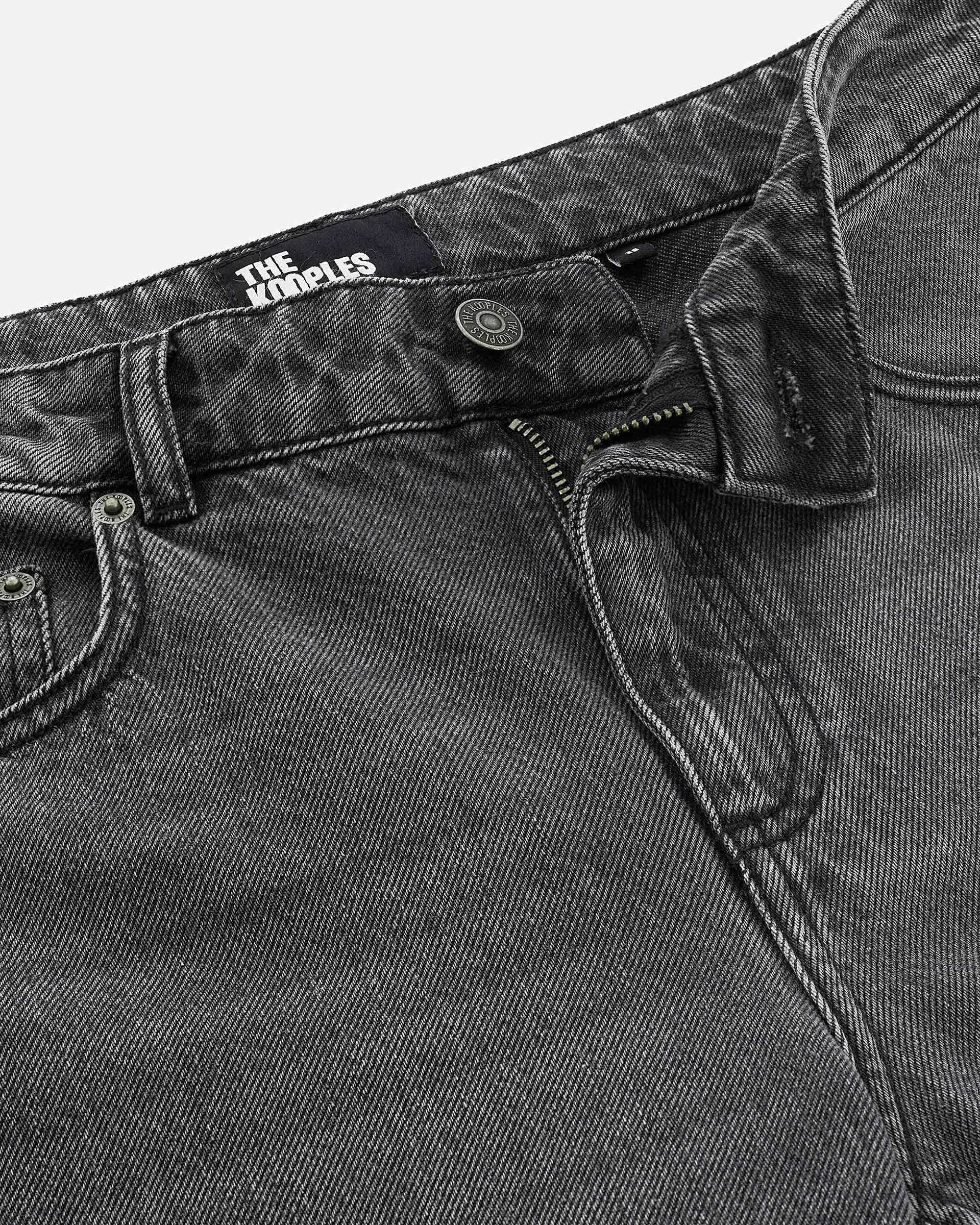 Black wide-leg jeans