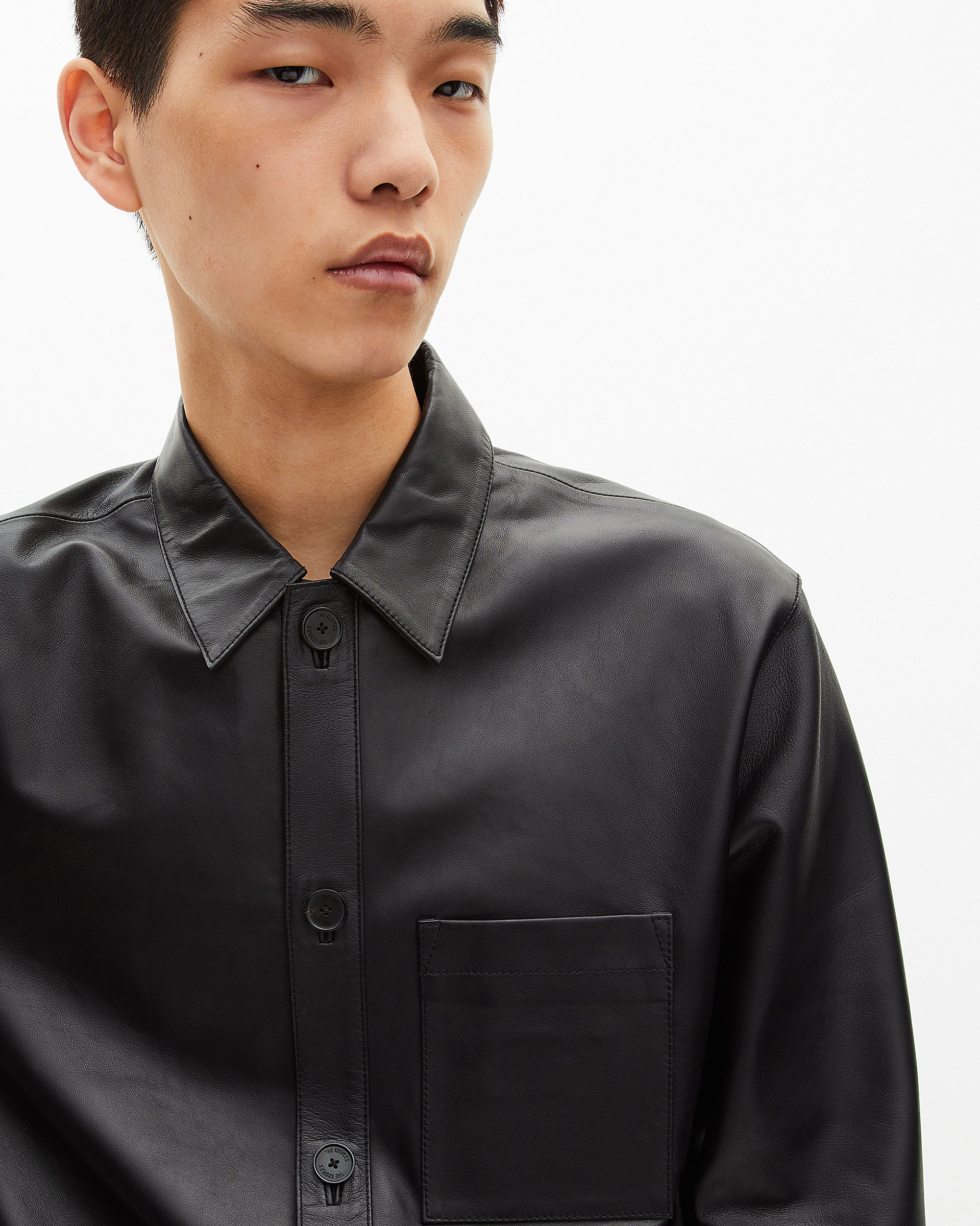 Black leather shirt