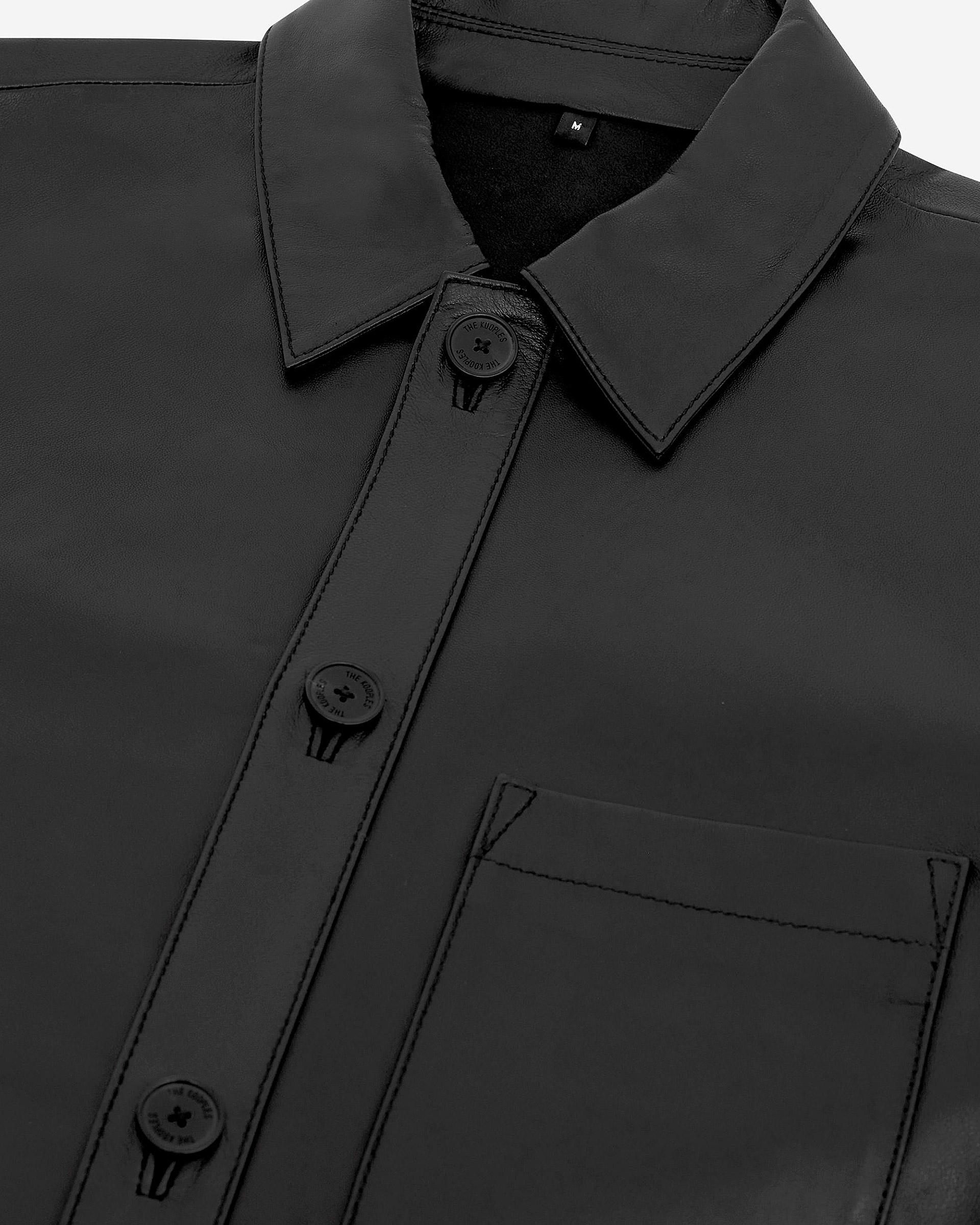 Black leather shirt