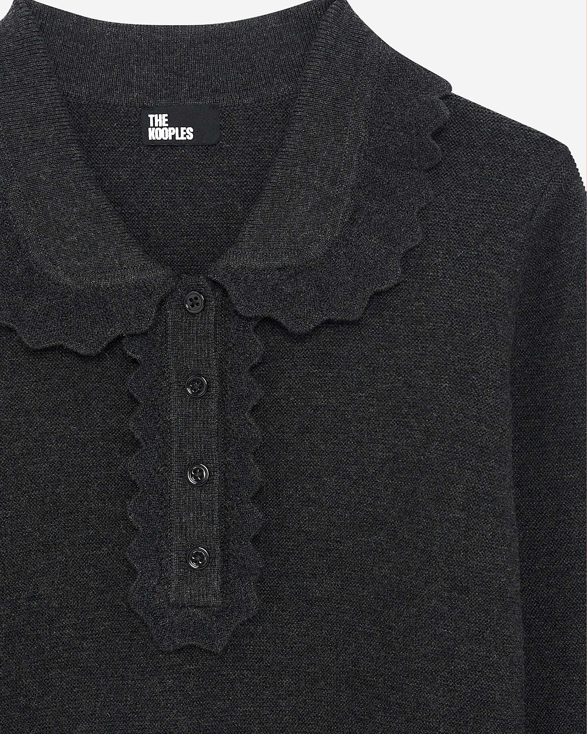 Black cowl-neck sweater