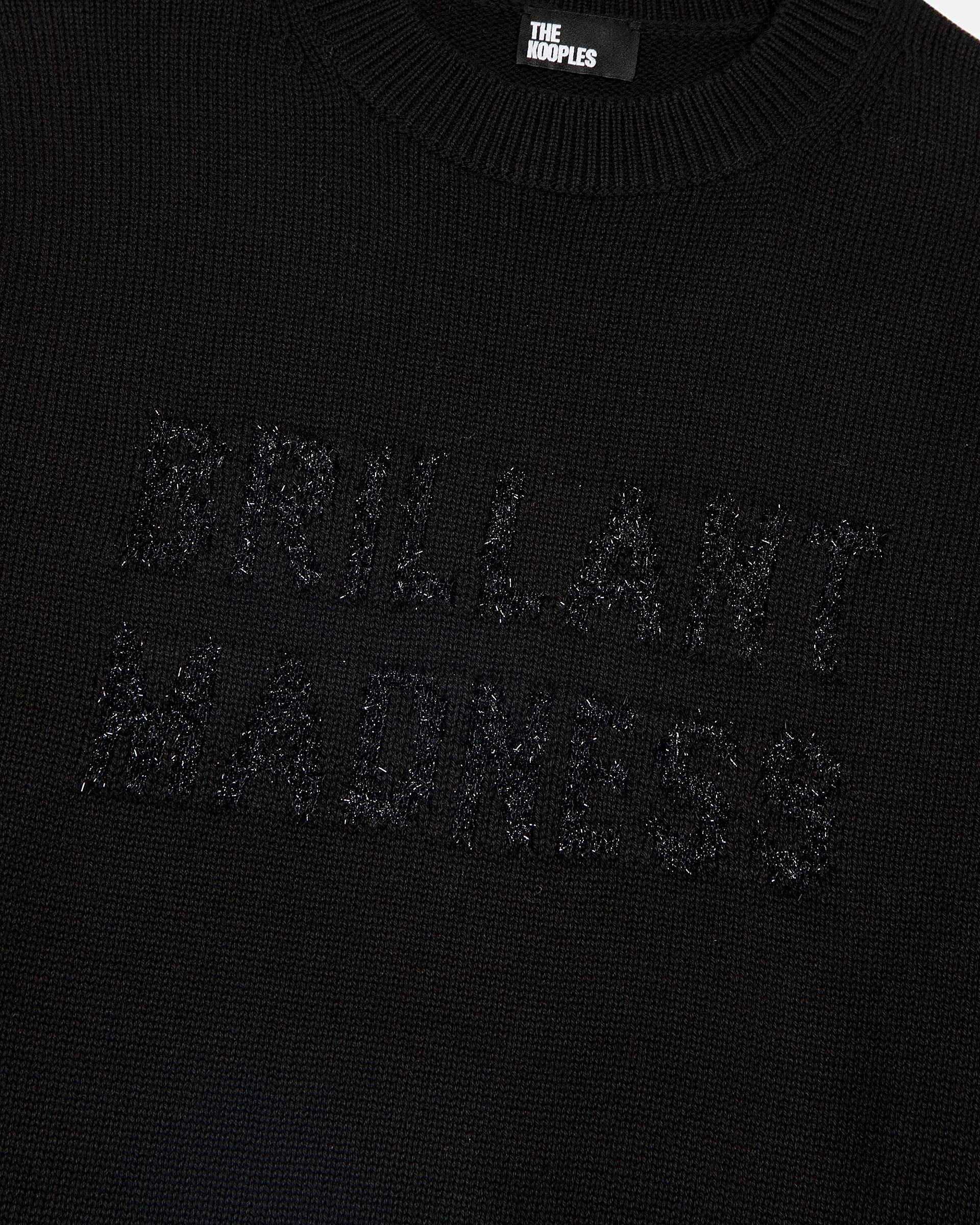 Sweater with black lurex jaquard