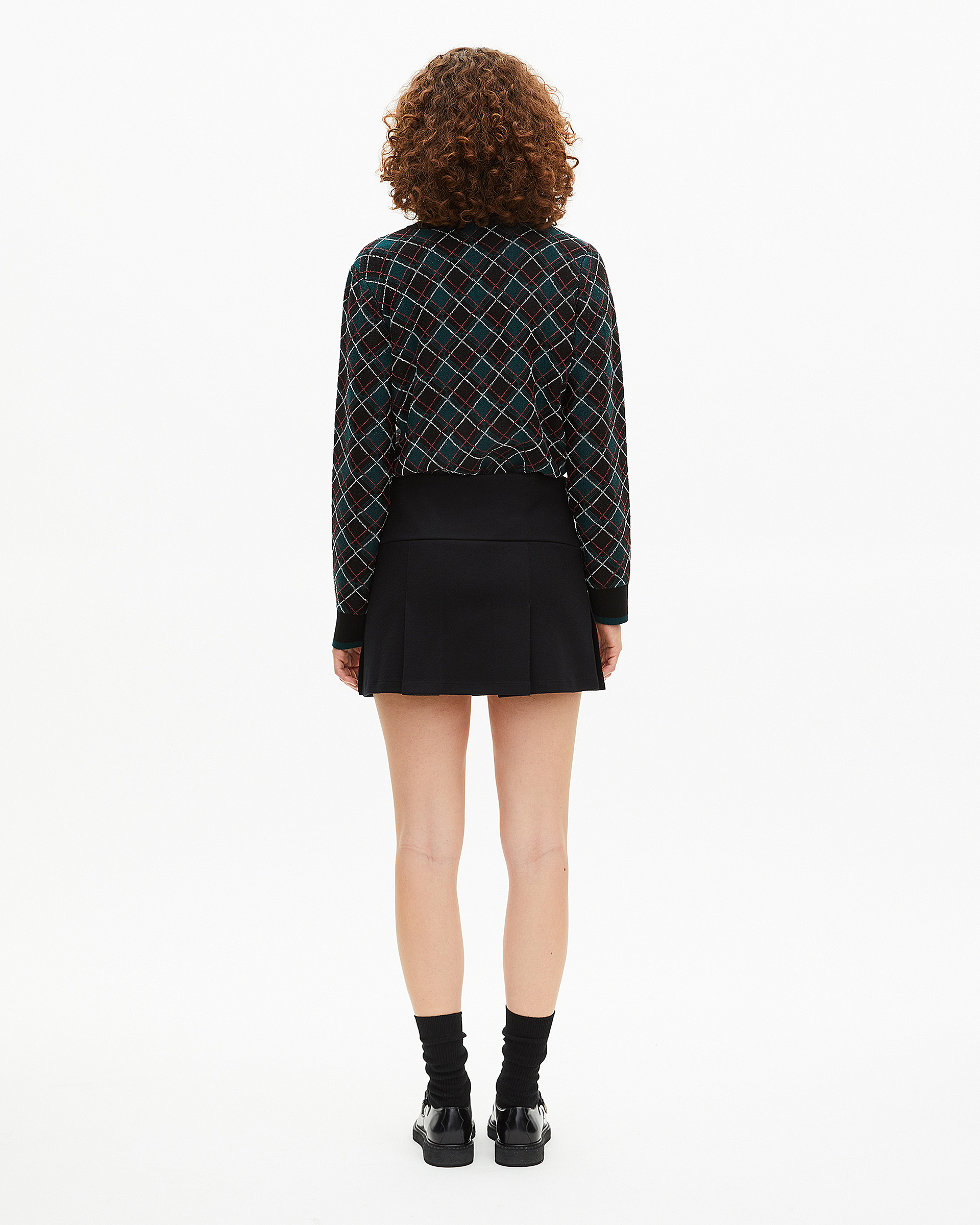 Wrap skirt with short black western buckles