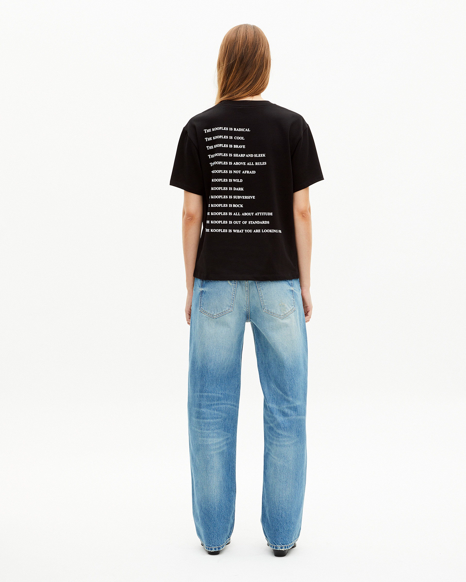 What is black rhinestone T-shirt