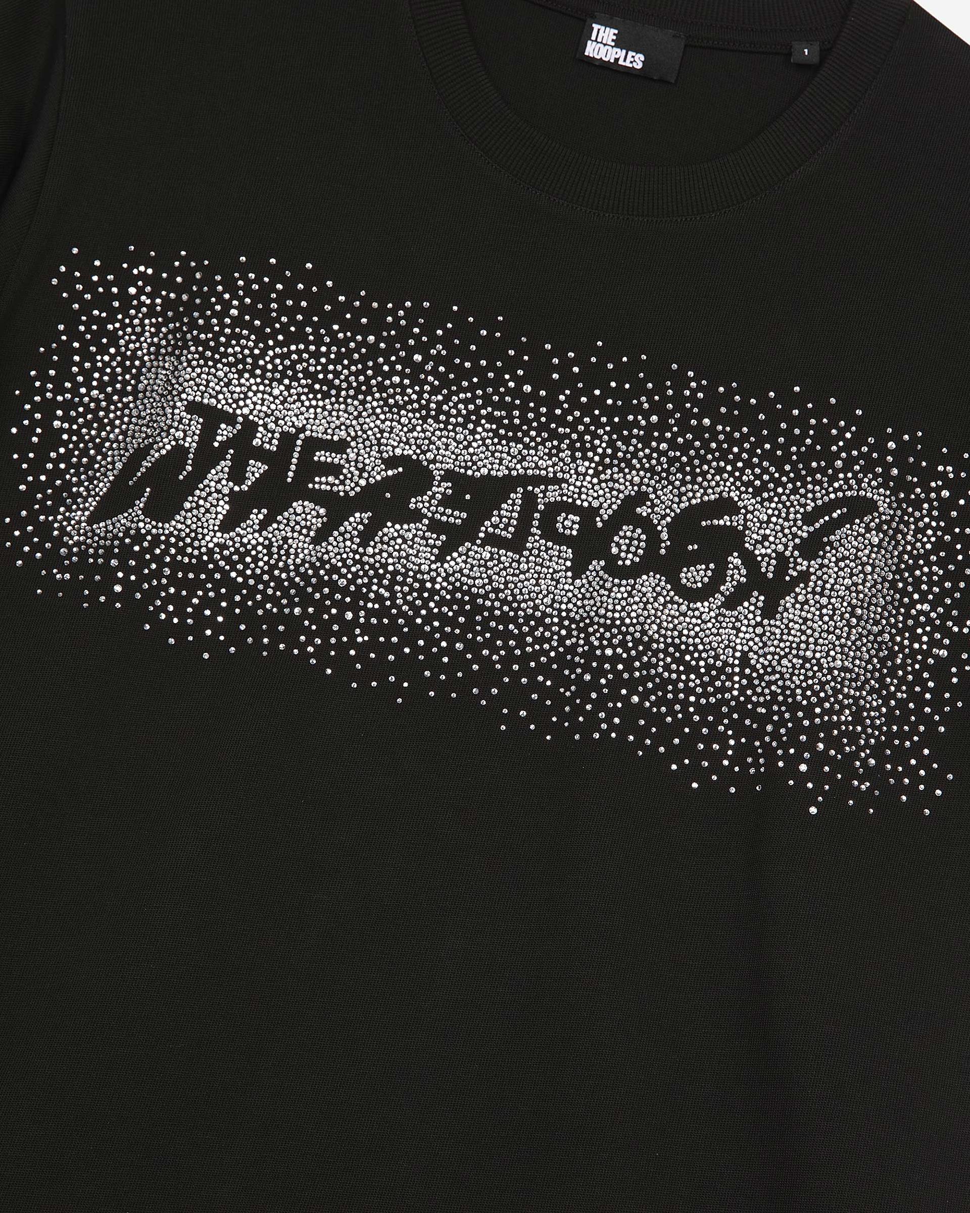 What is black rhinestone T-shirt
