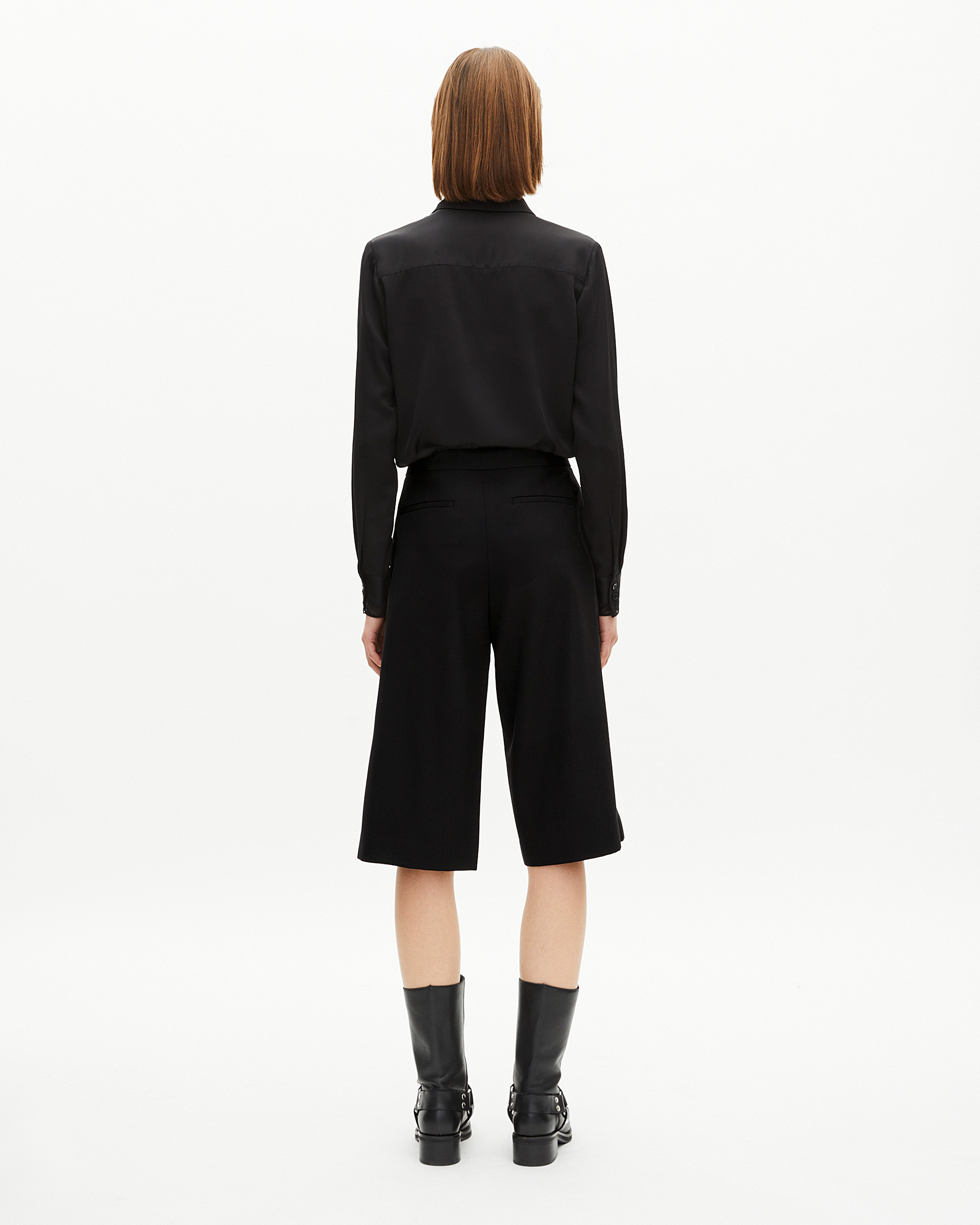 Wide-leg pants with black bridge