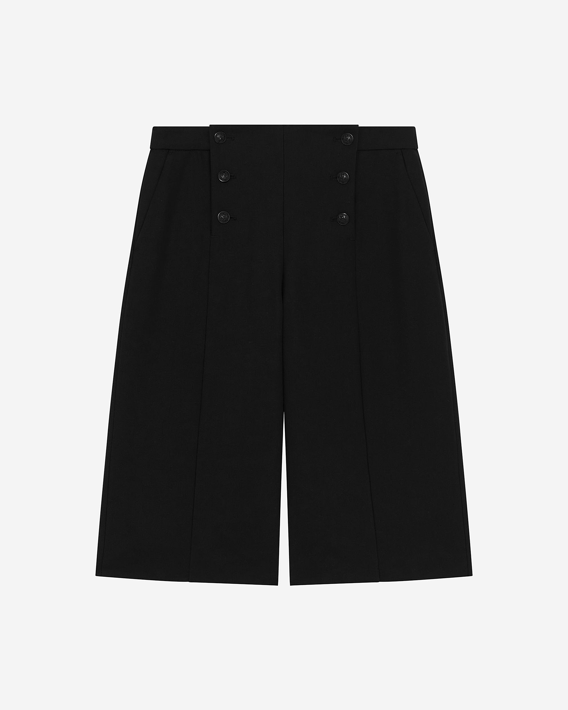 Wide-leg pants with black bridge