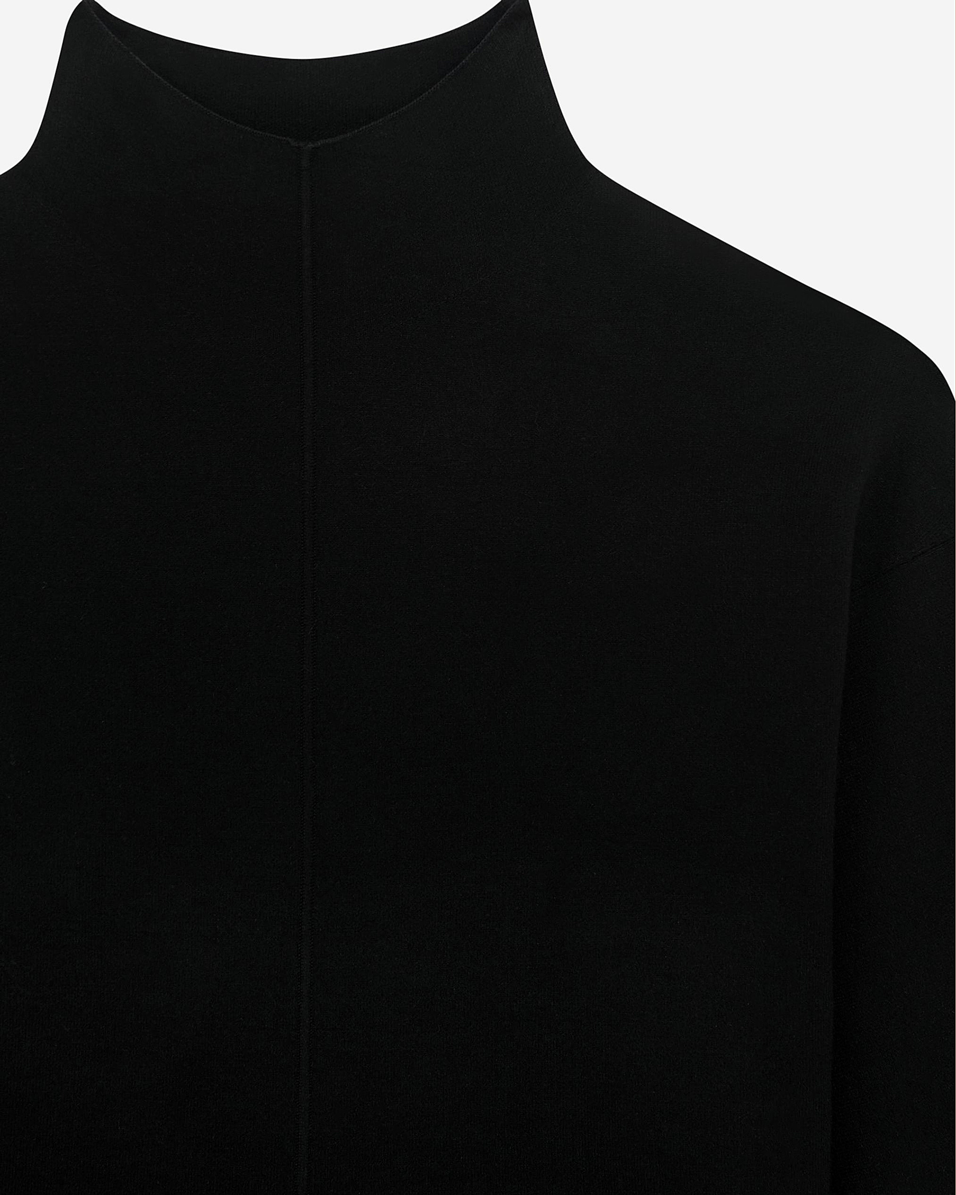 Black mock-neck sweater