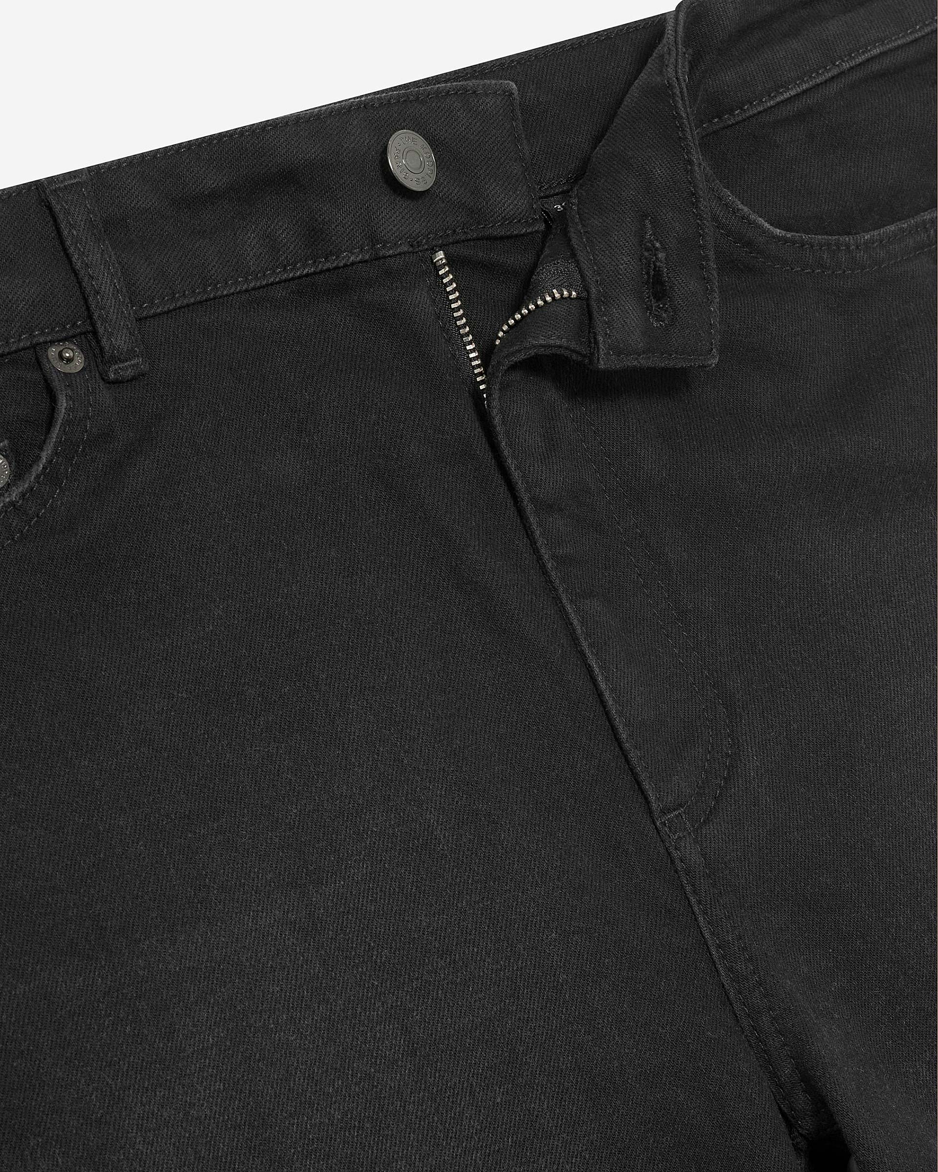 Black wide-leg jeans