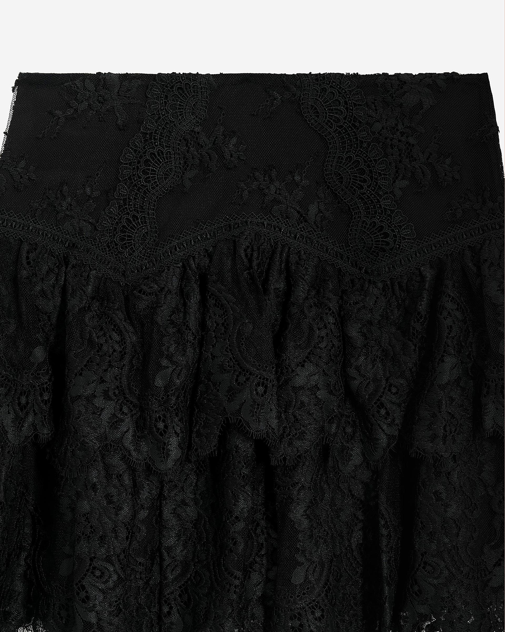 Black lace skirt