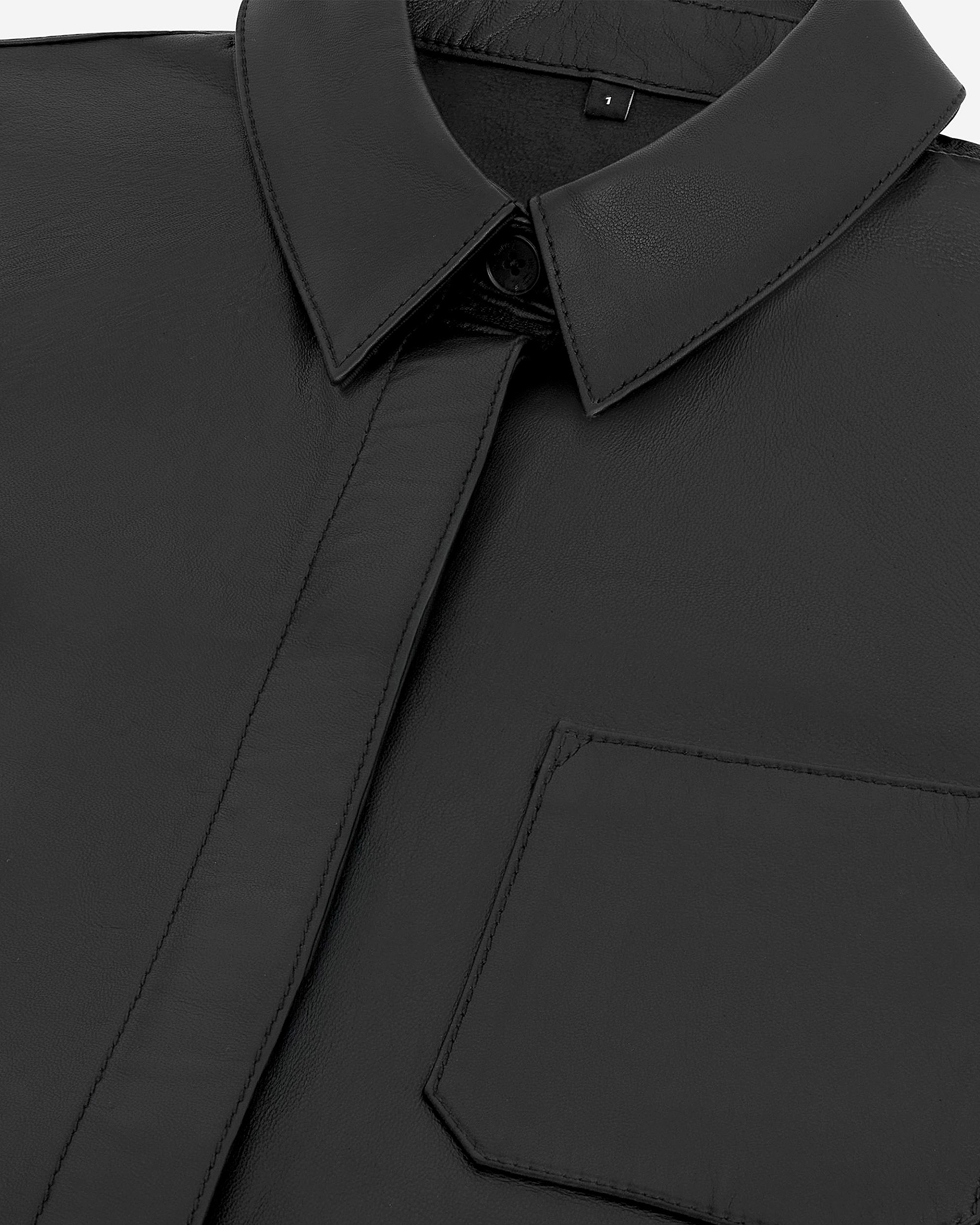Black leather shirt