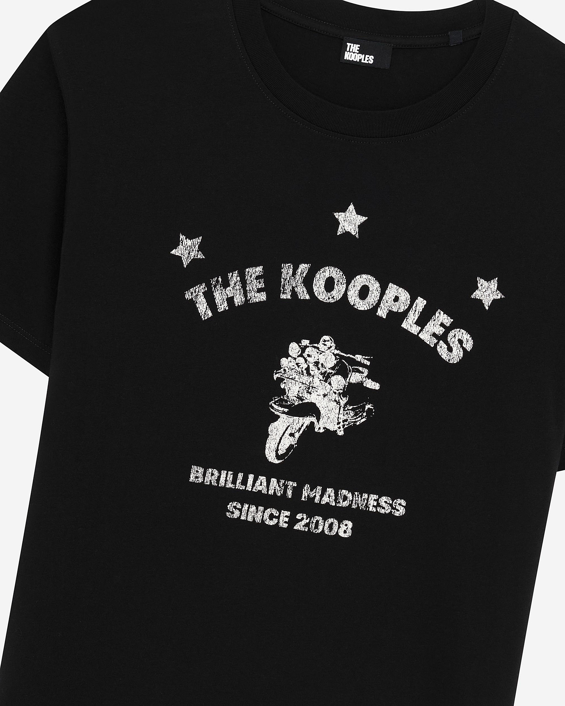 T-shirt with black screen print