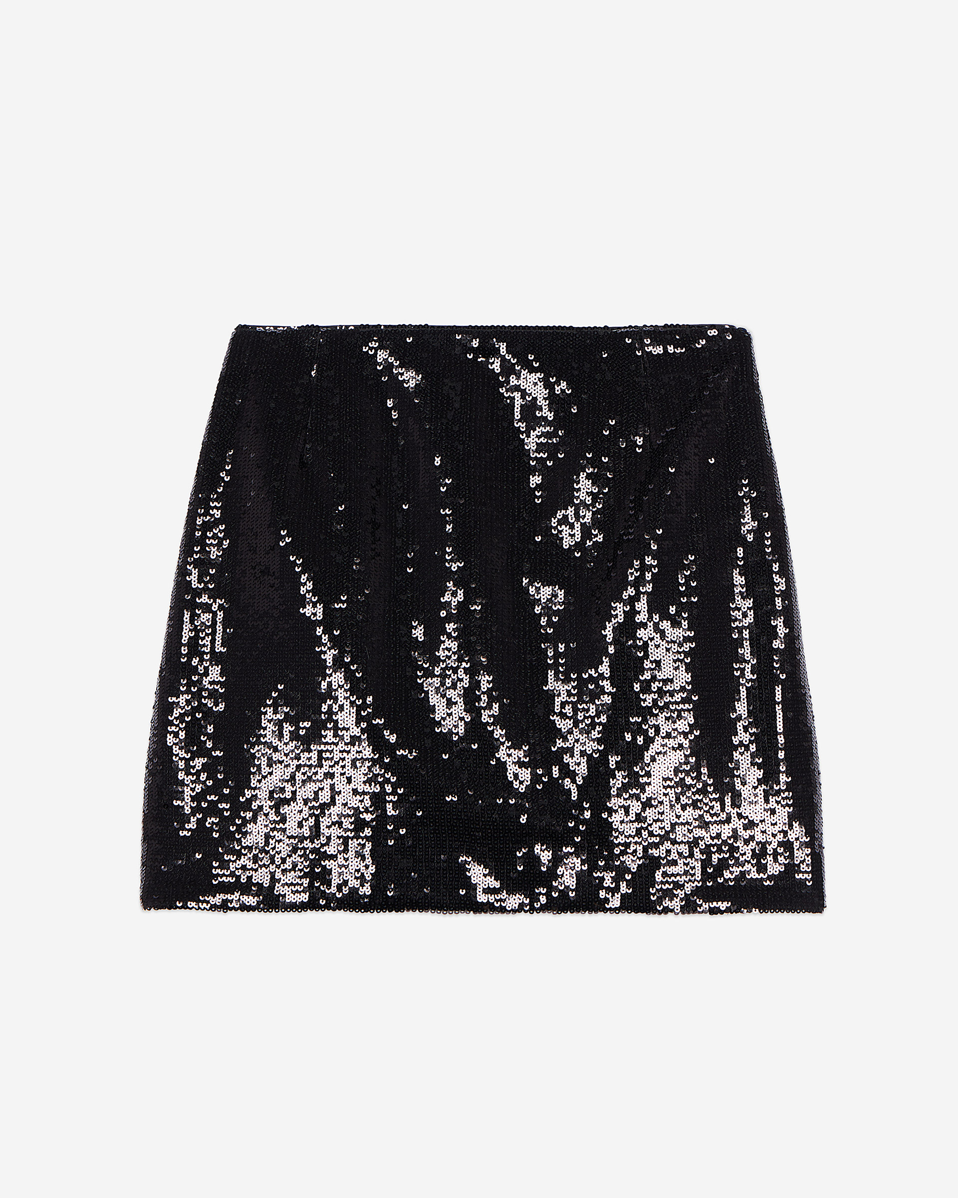 Short black sequin skirt