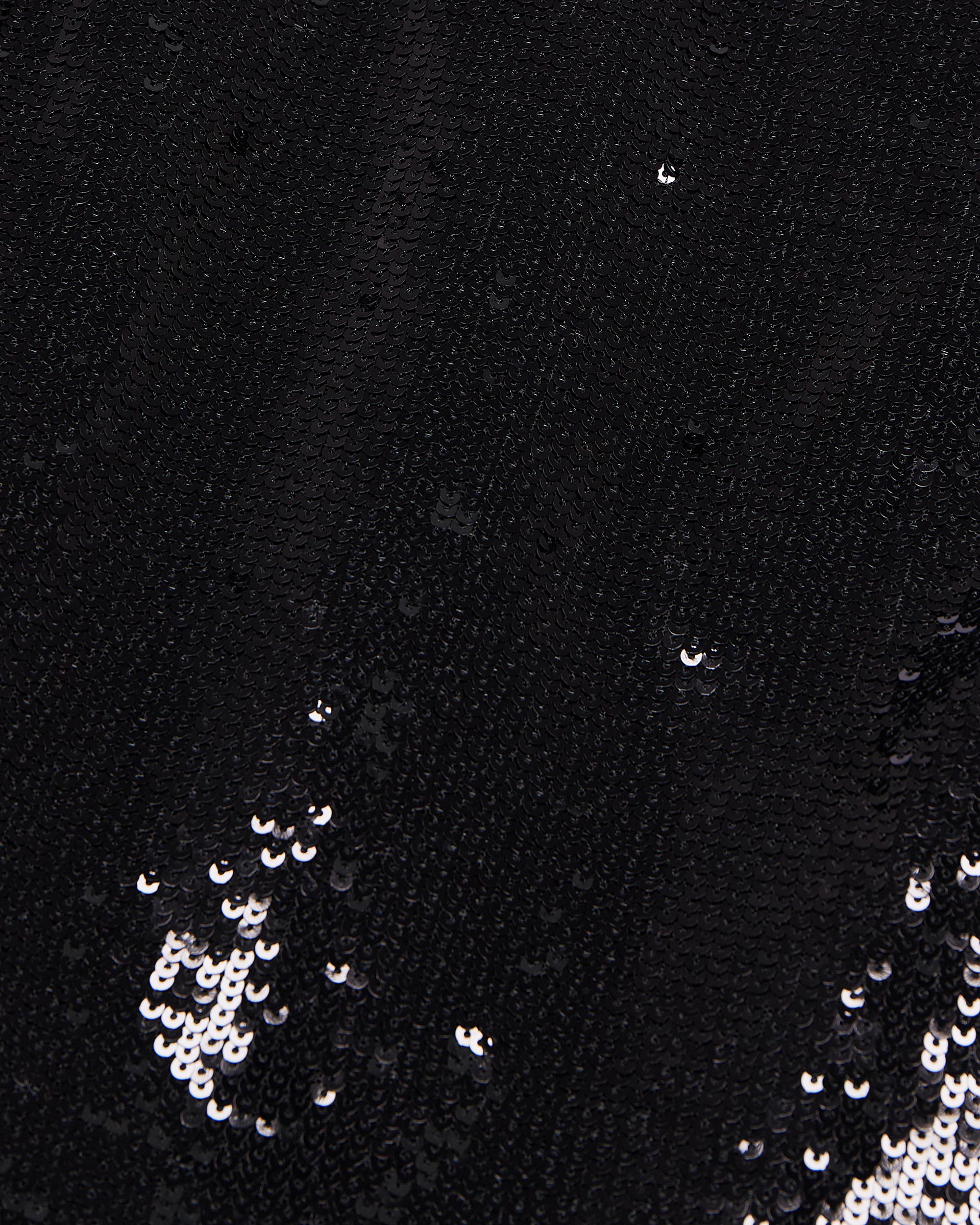 Short black sequin skirt