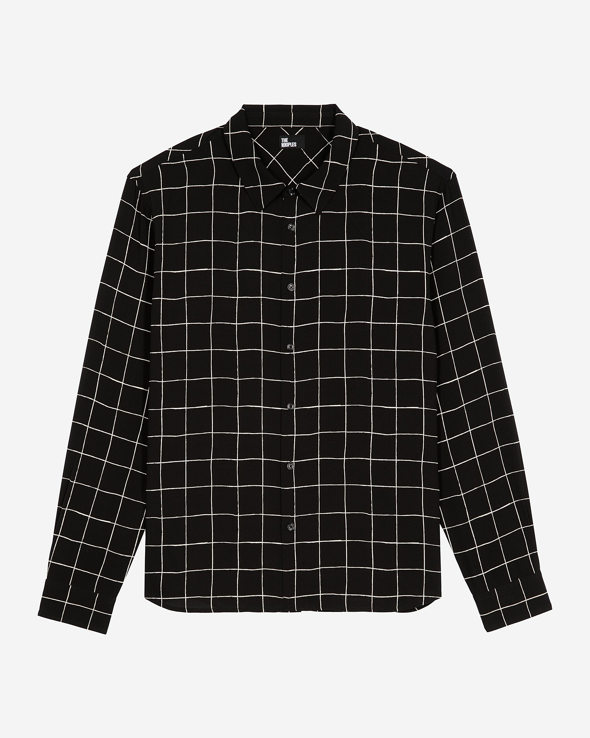 Black plaid shirt