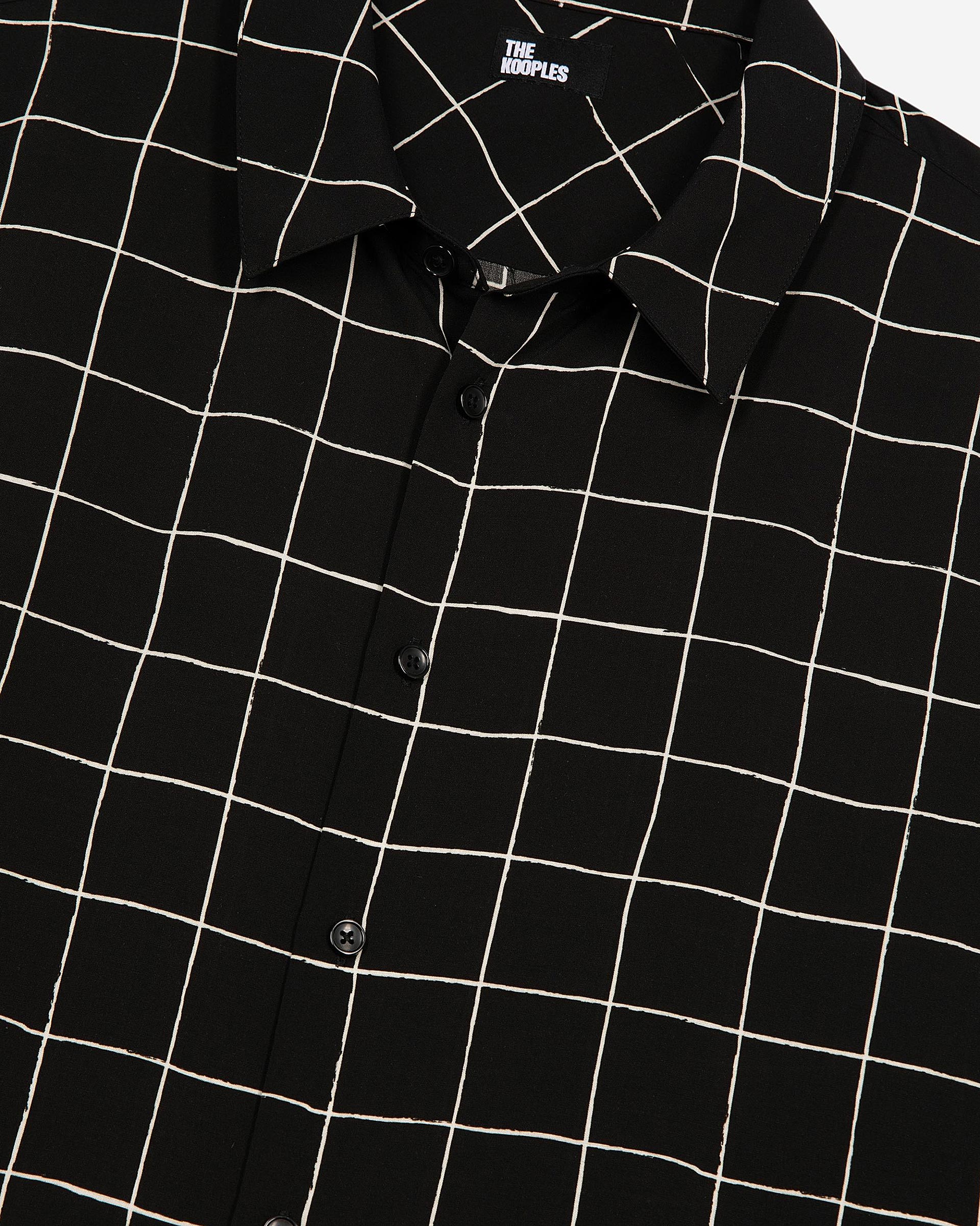 Black plaid shirt
