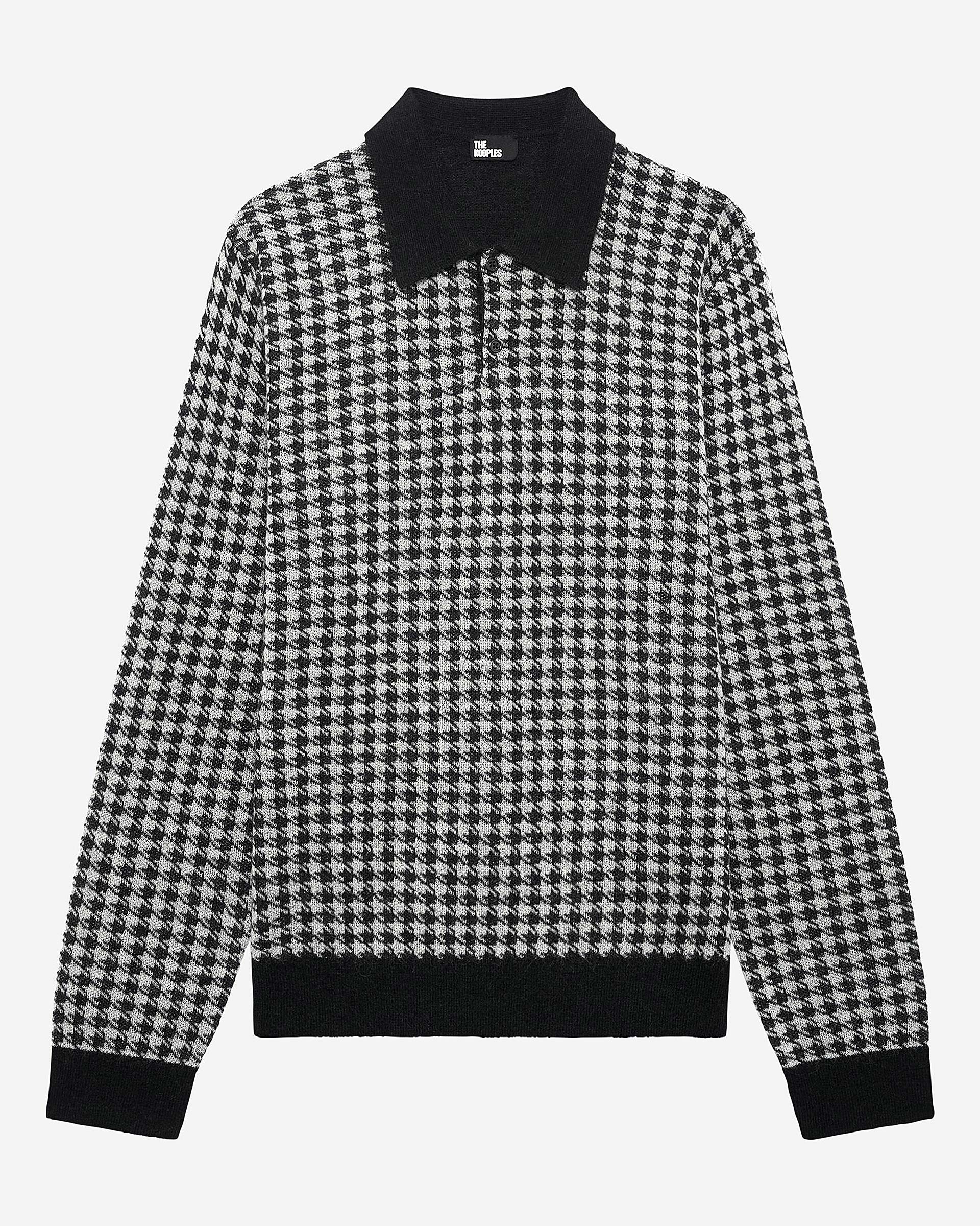 Black houndstooth sweater
