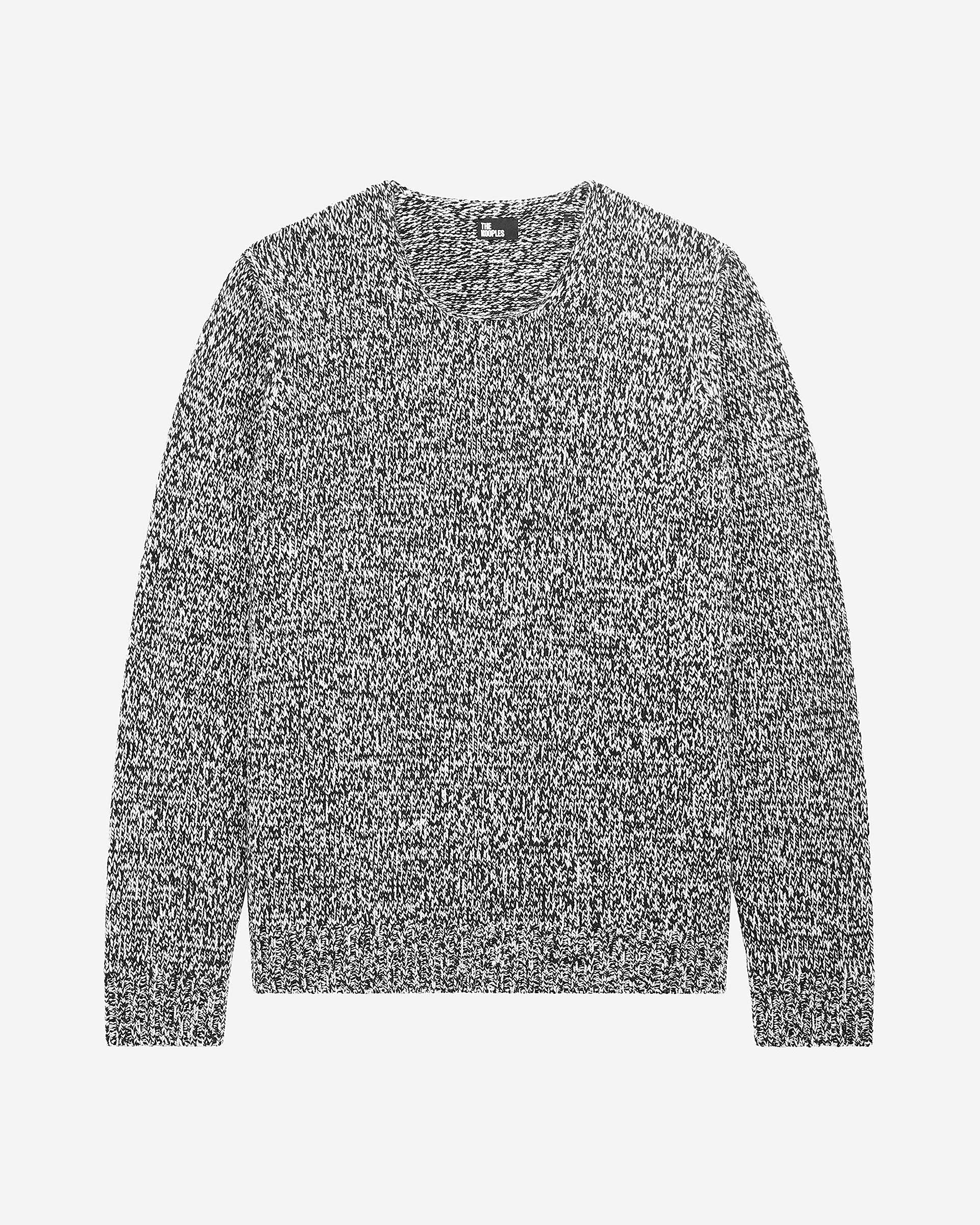 Black and white wool sweater