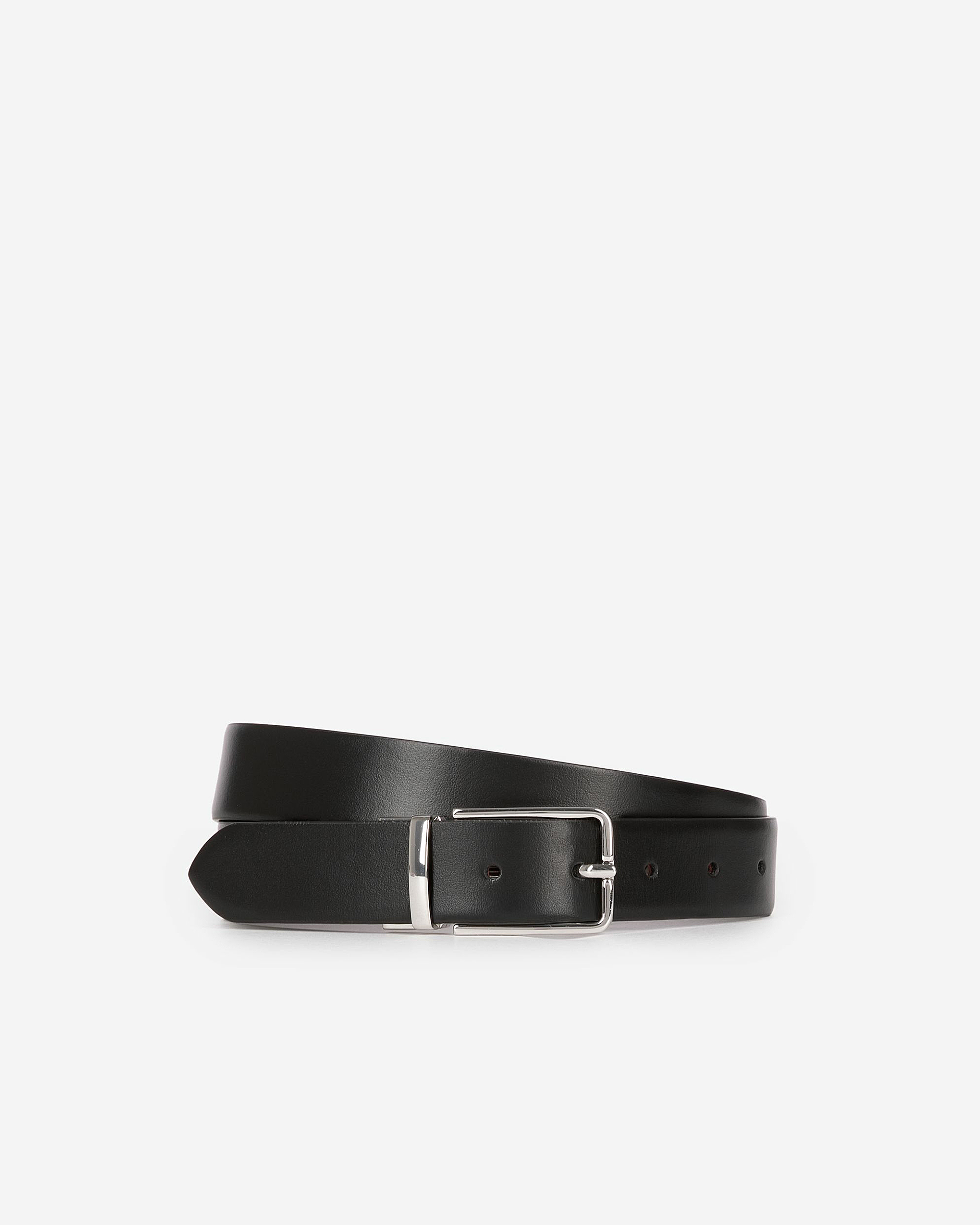 Reversible two-tone leather belt