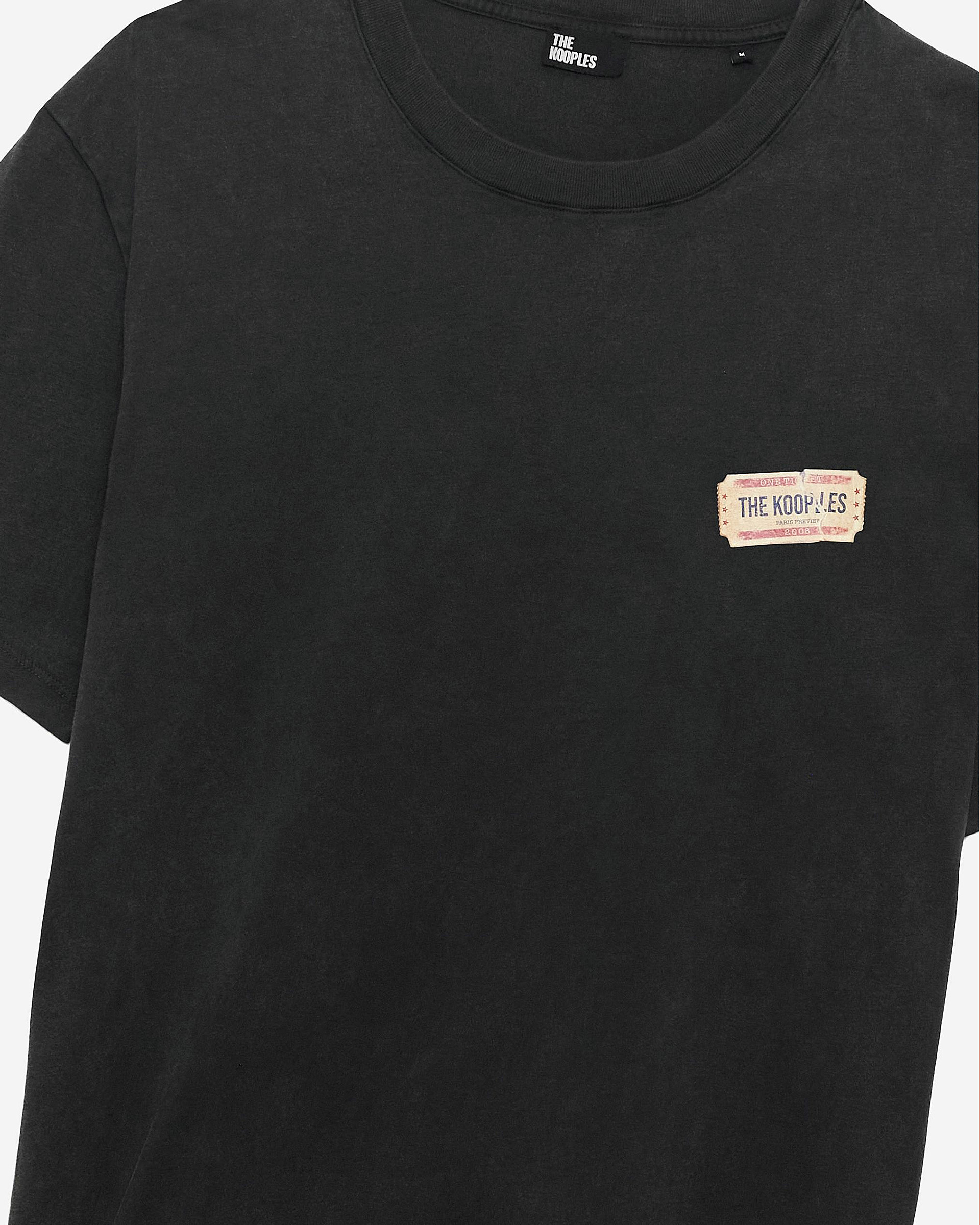 T-shirt with faded black silk-screen print