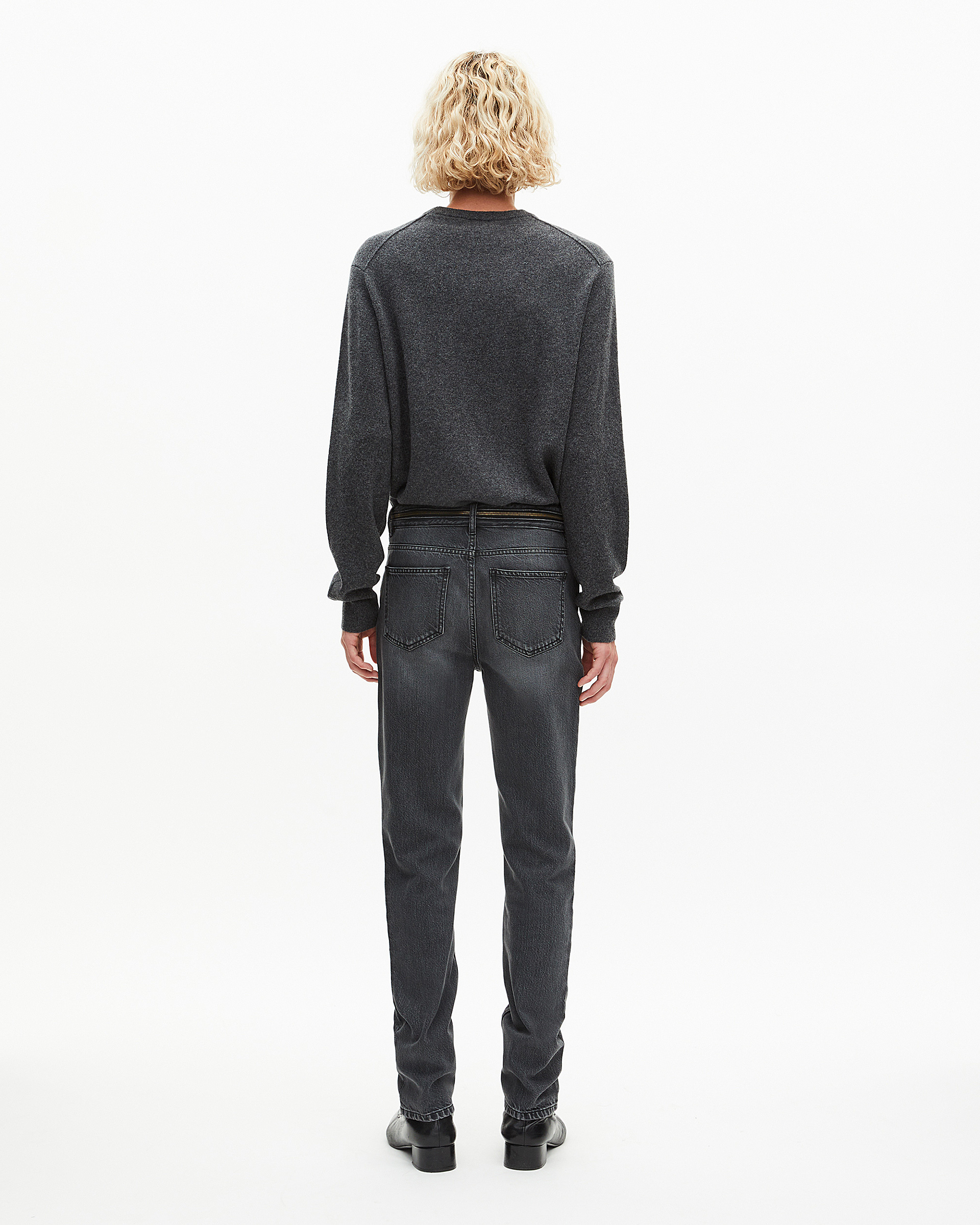 Black faded skinny jeans