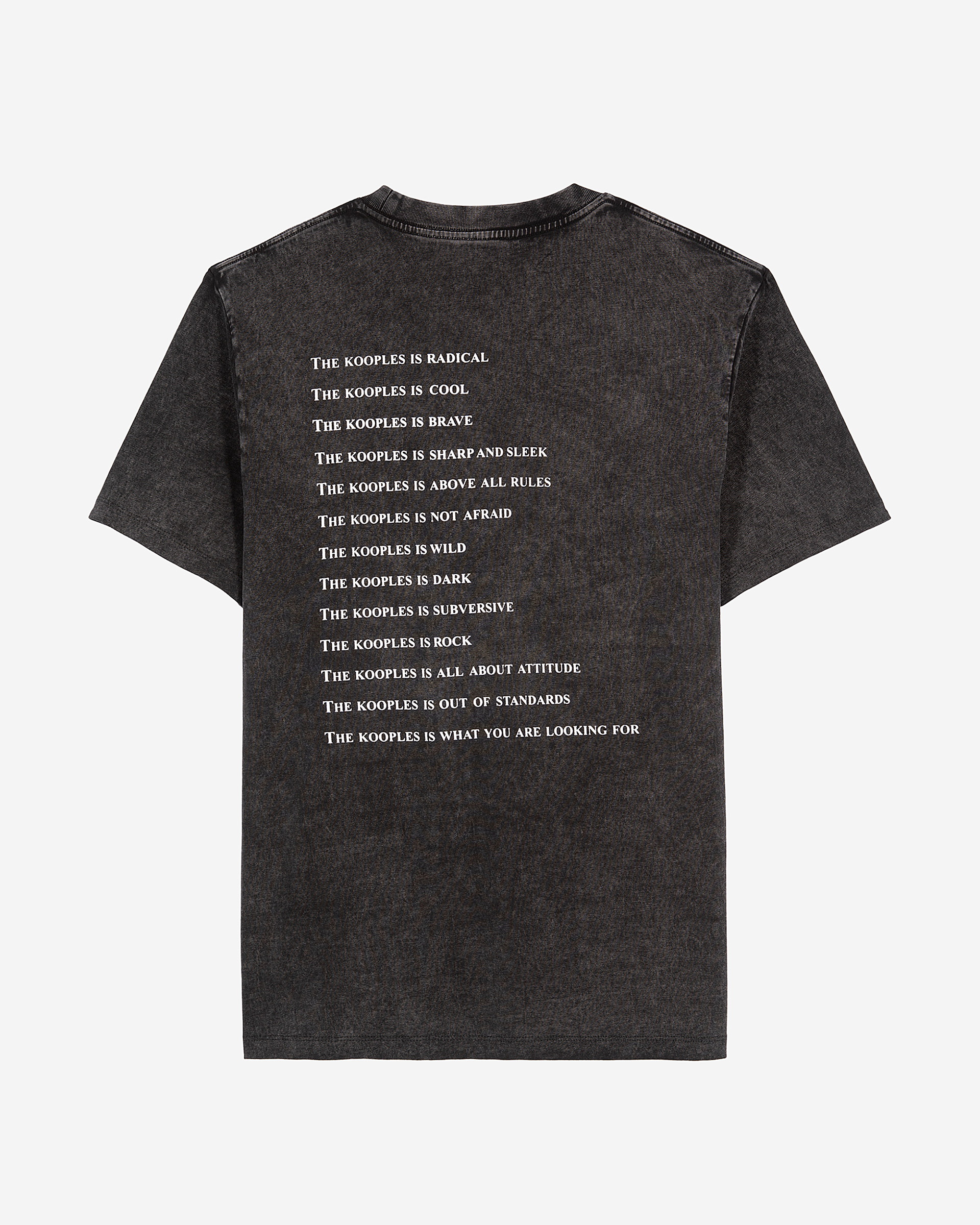 Black What Is denim patch t-shirt