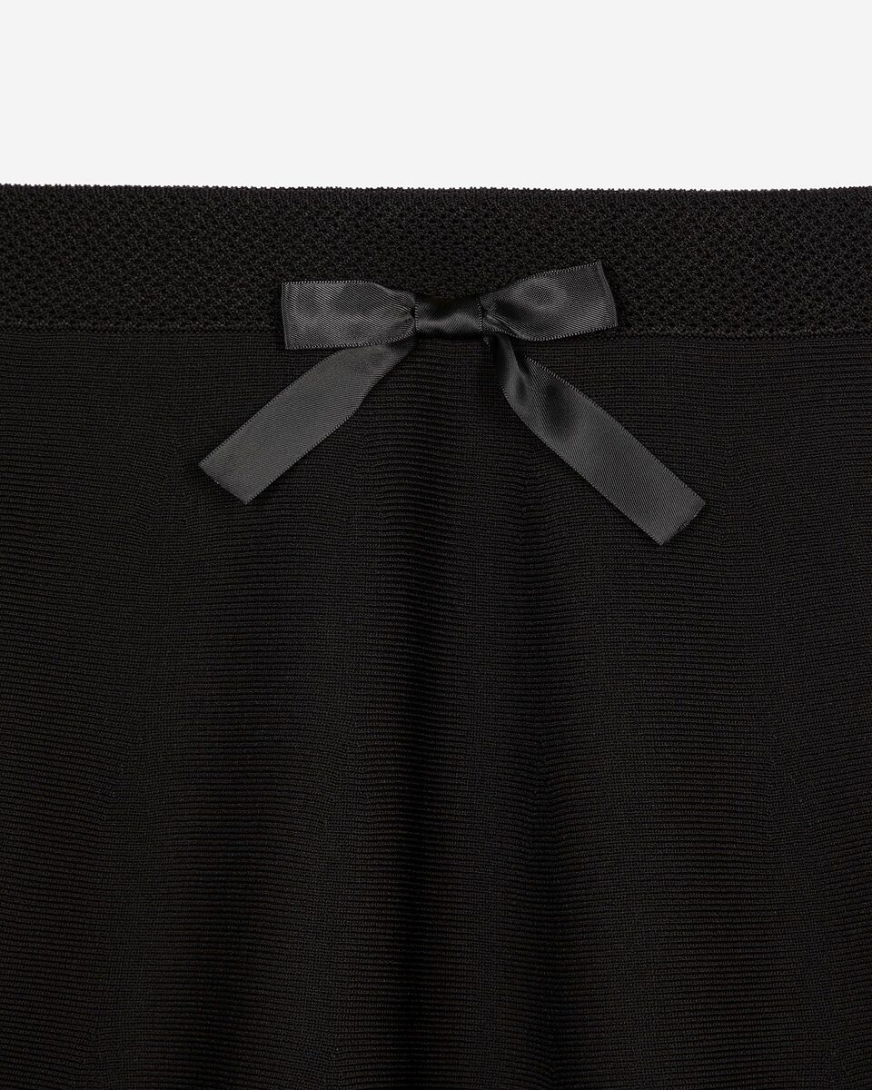 Short black mesh skirt