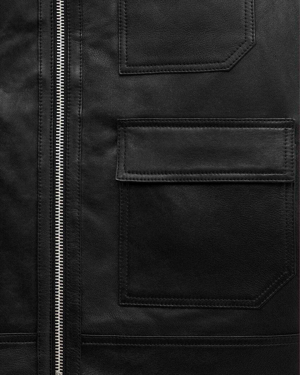 Black leather jacket