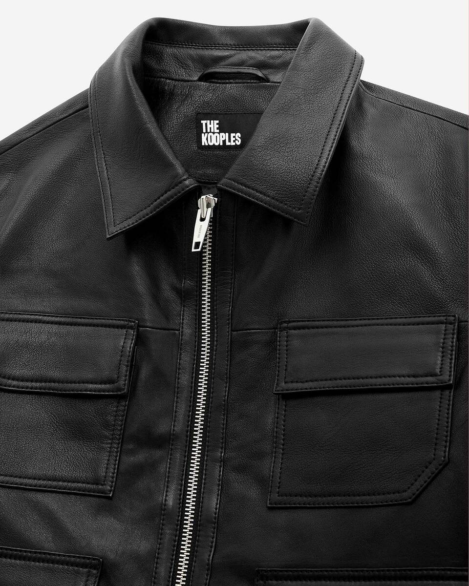 Black leather jacket