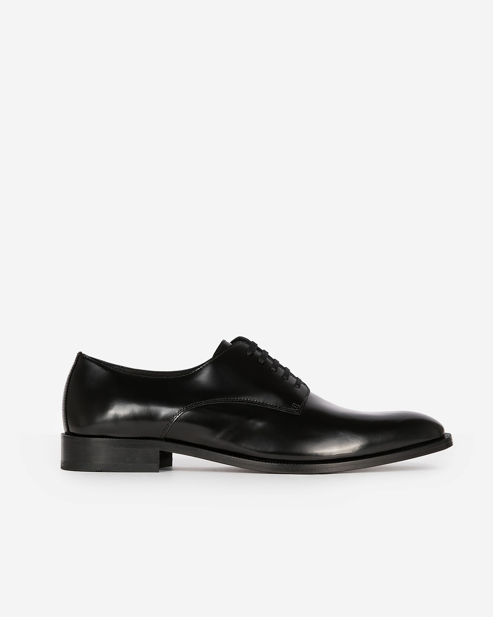 Black leather Derbies