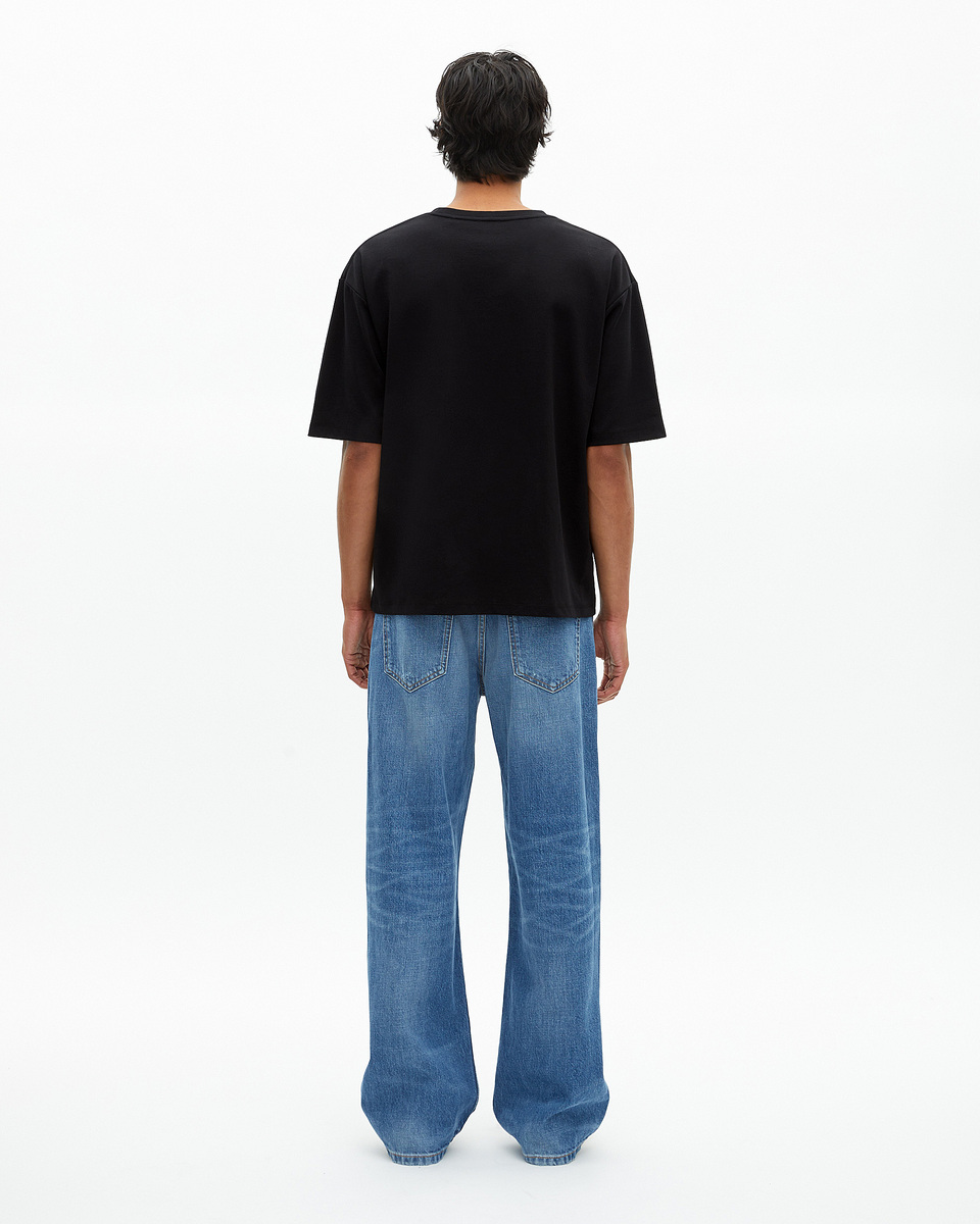 Mixed T-shirt large plain black