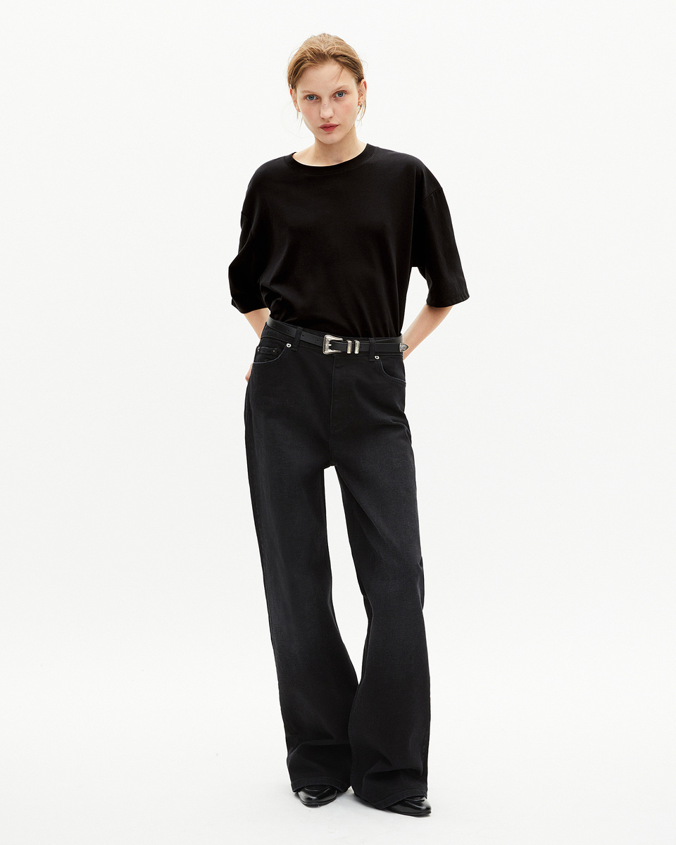 Mixed T-shirt large plain black