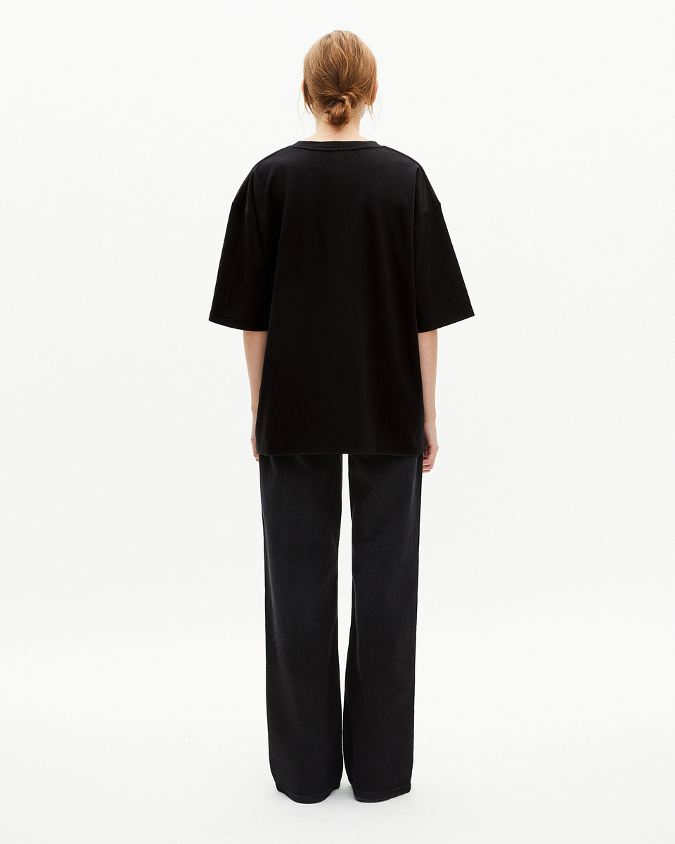 Mixed T-shirt large plain black