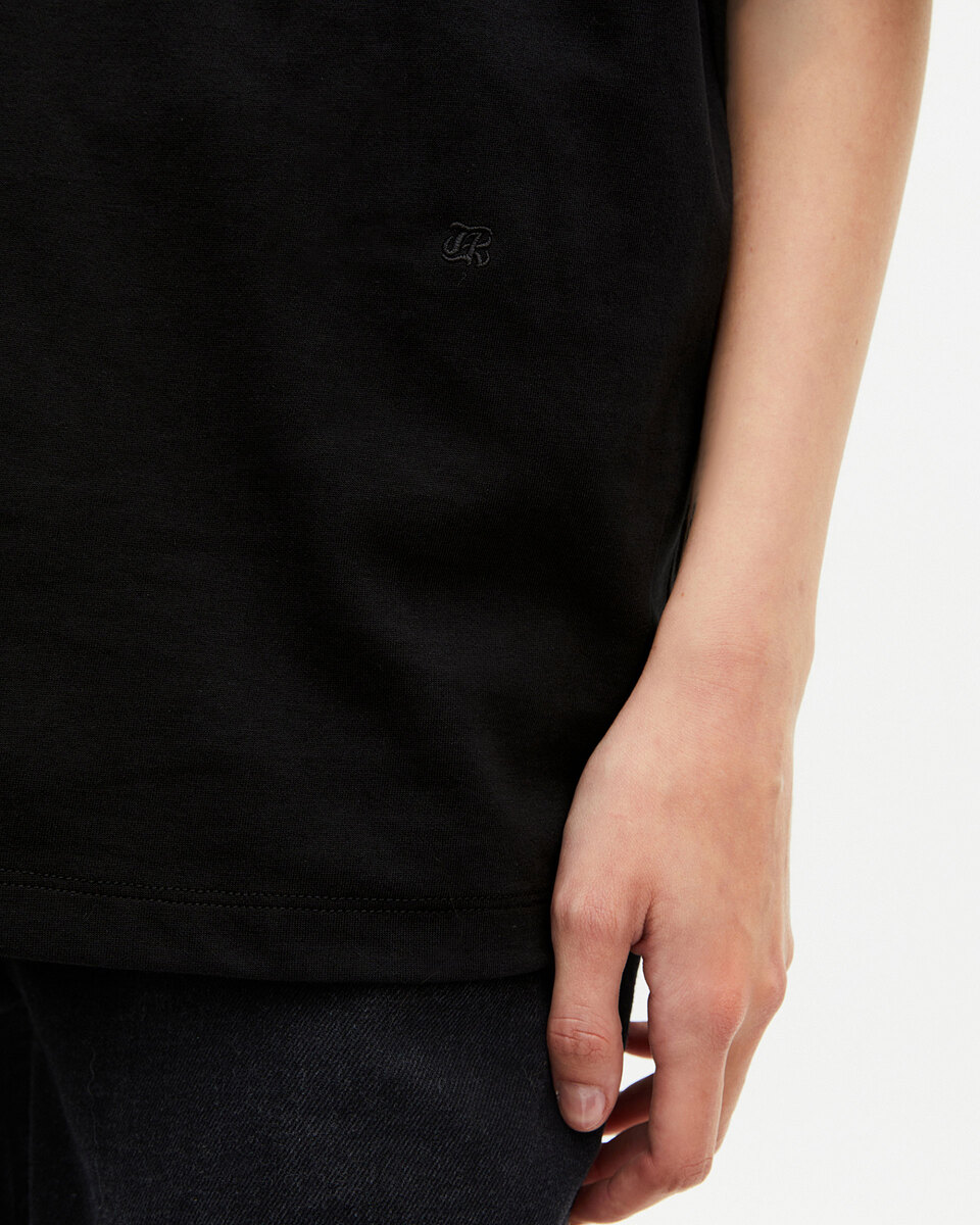 Mixed T-shirt large plain black